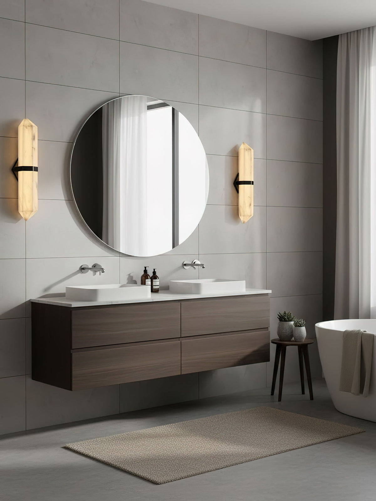 Alabaster Obelisk Wall Sconce Vakkerlight