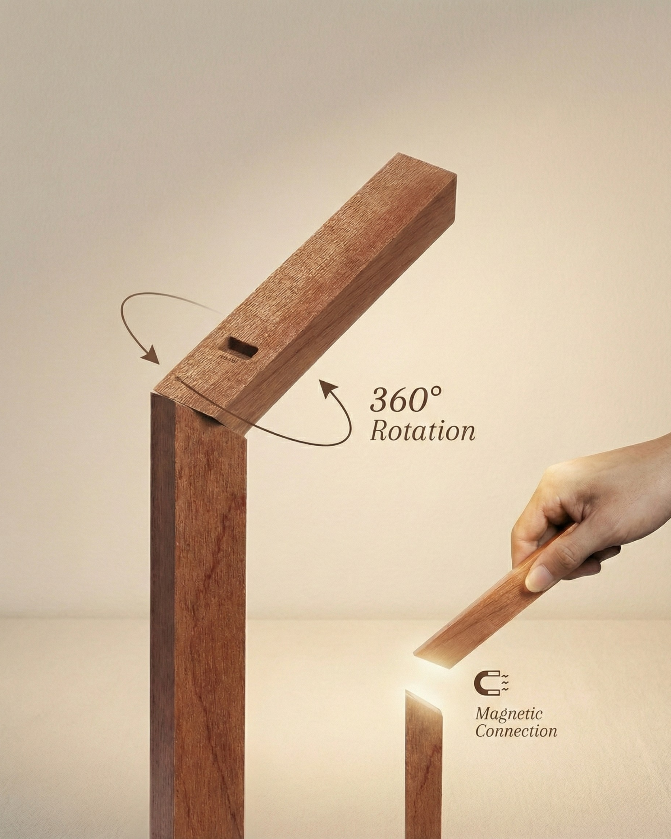 Lampe de Table Sans Fil | WOODI Korven studio