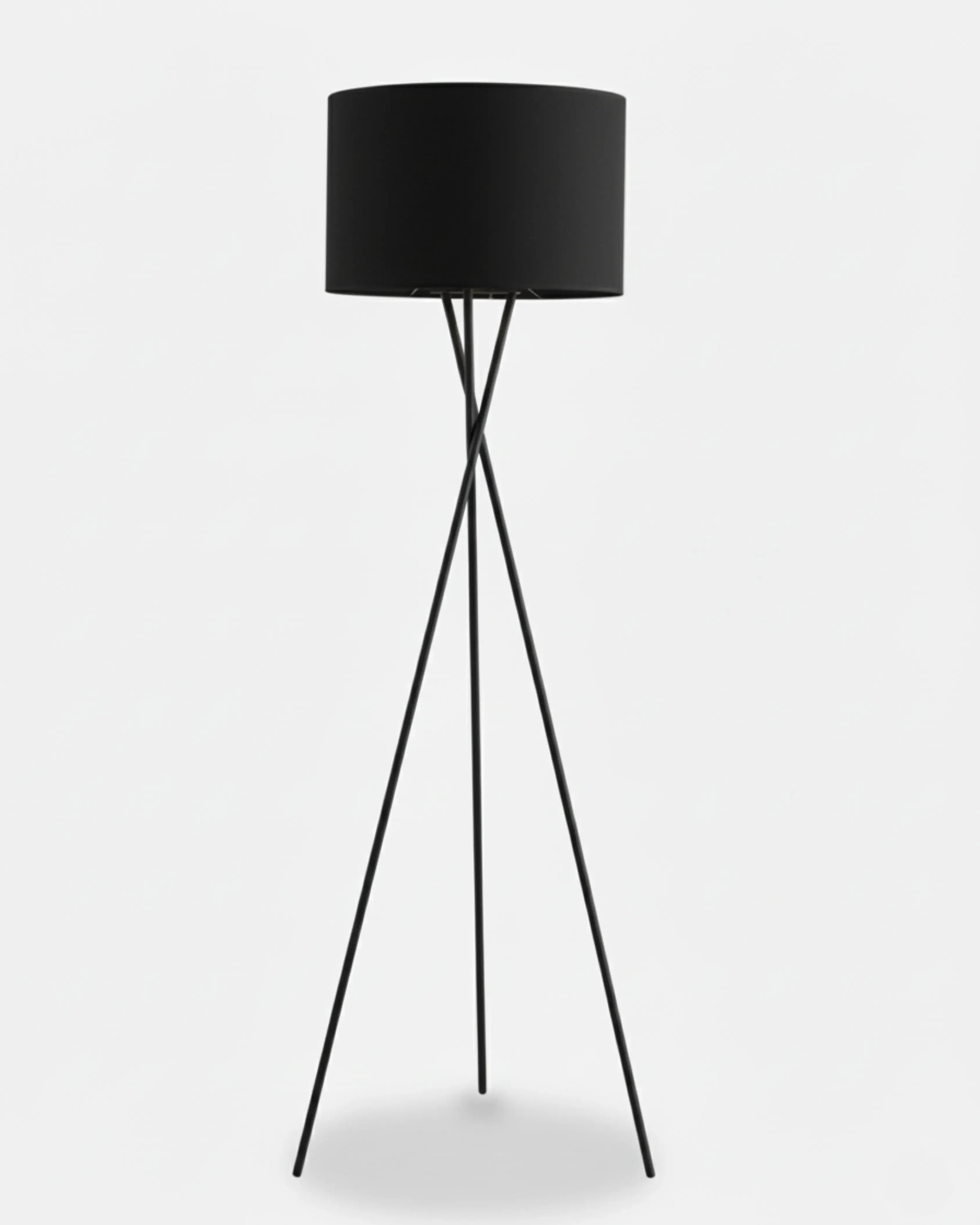 Lampadaire, lampe sur pied noir, – modèle noma par Korven Studio.