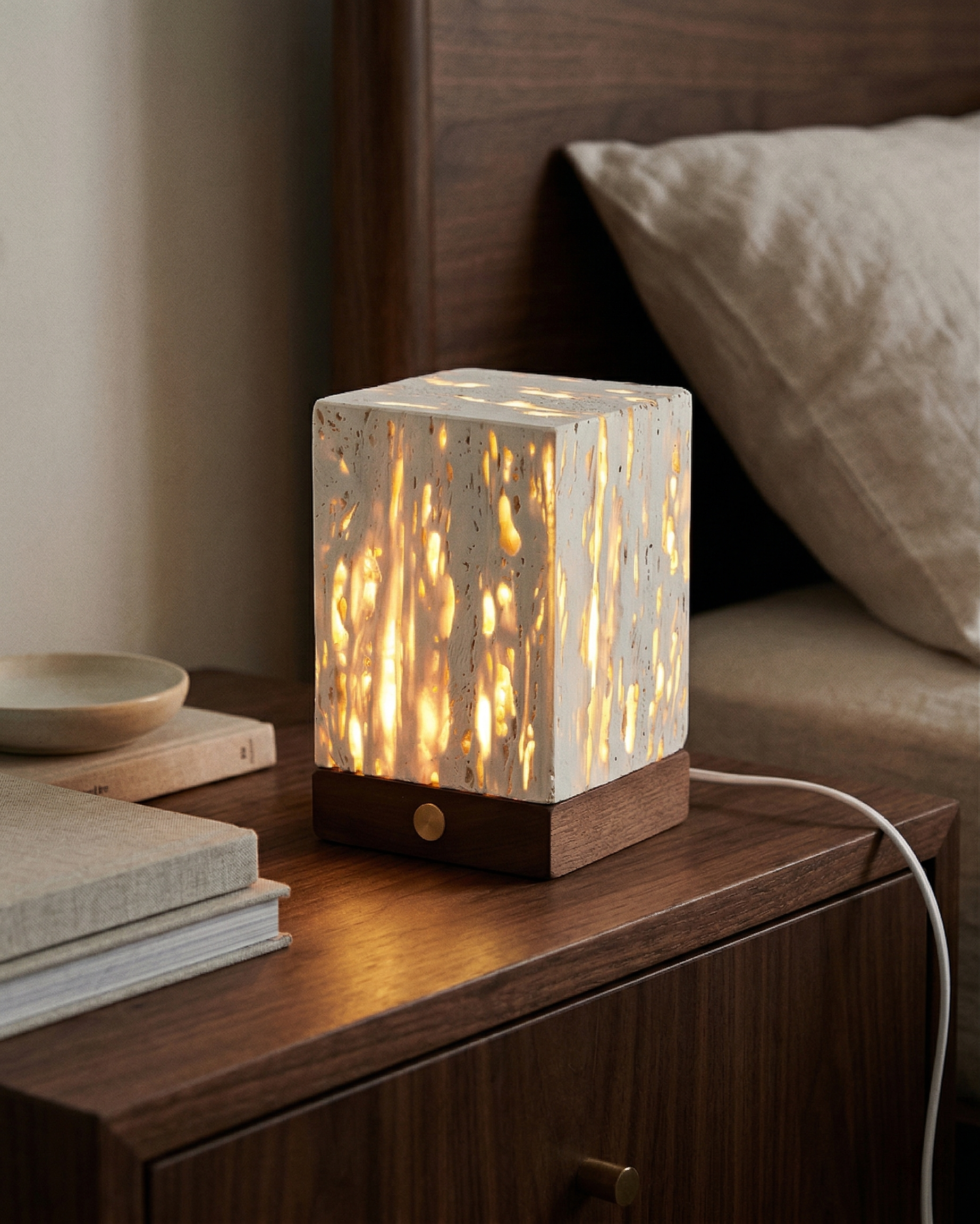 lampe de table travertin wabi sabi | OMA Korven studio