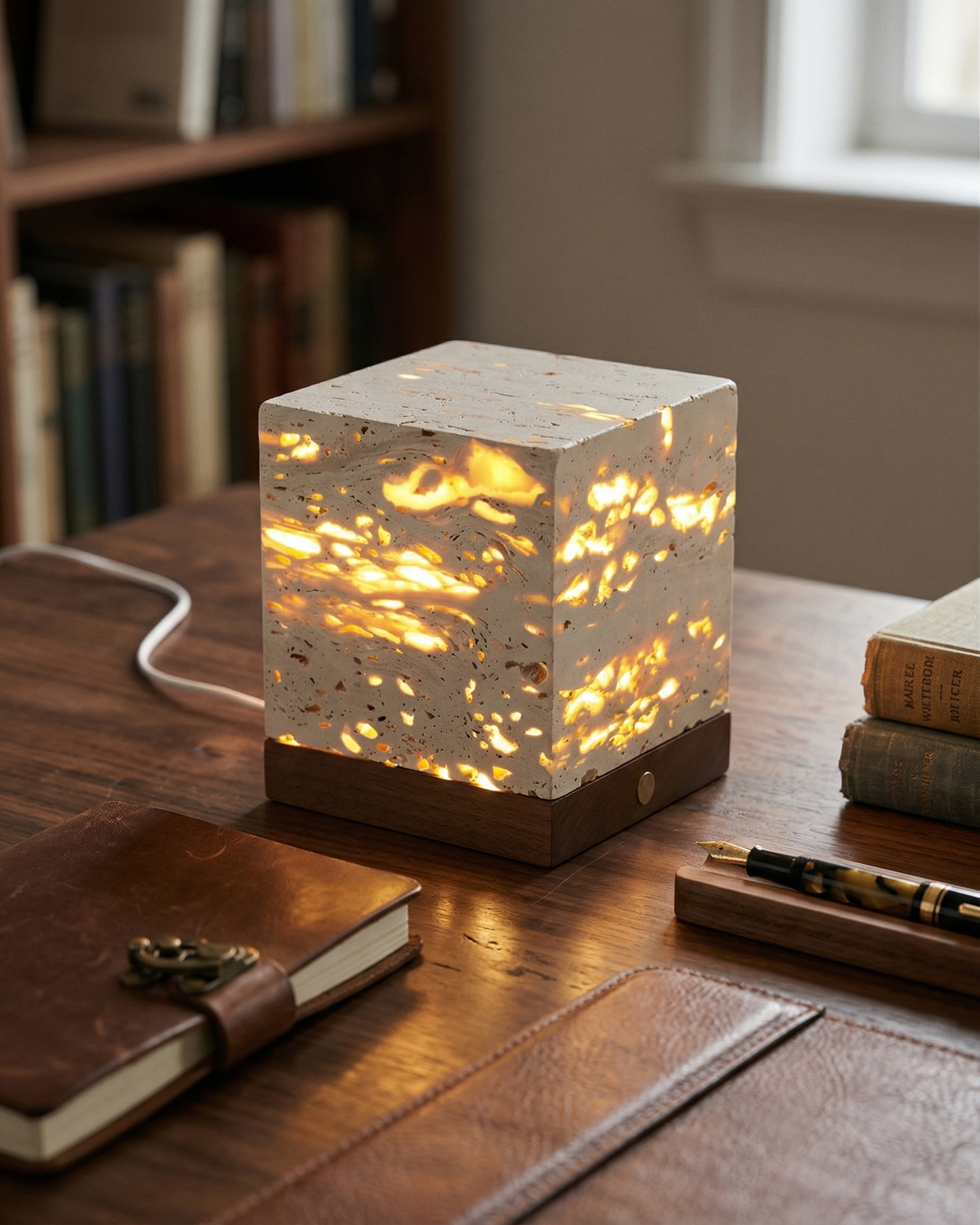 lampe de table travertin wabi sabi | OMA Korven studio