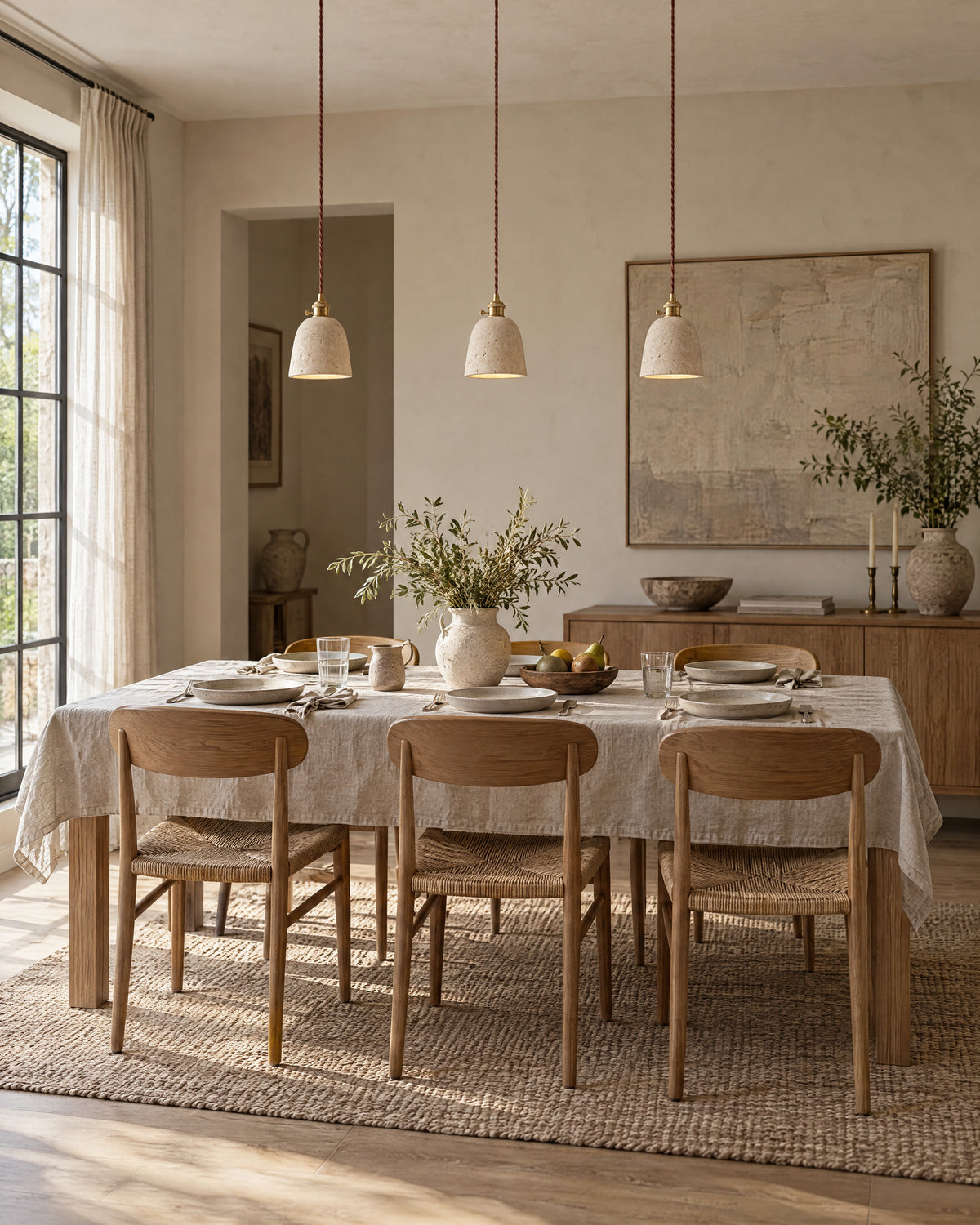Suspensions VINA au-dessus d'une table à manger