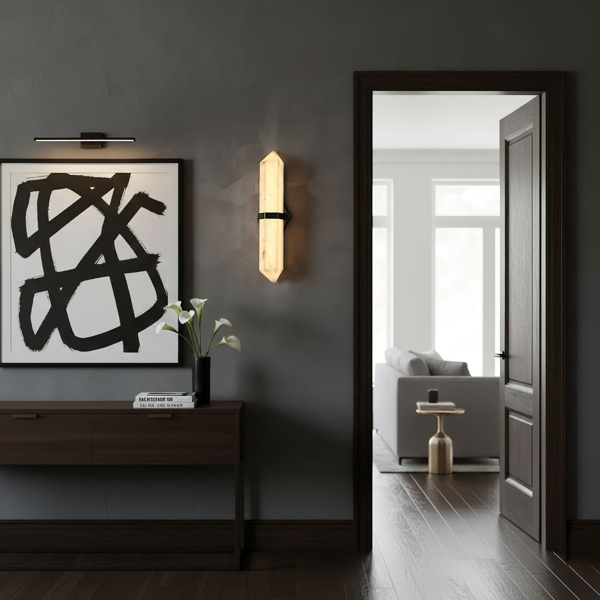 Alabaster Obelisk Wall Sconce Vakkerlight