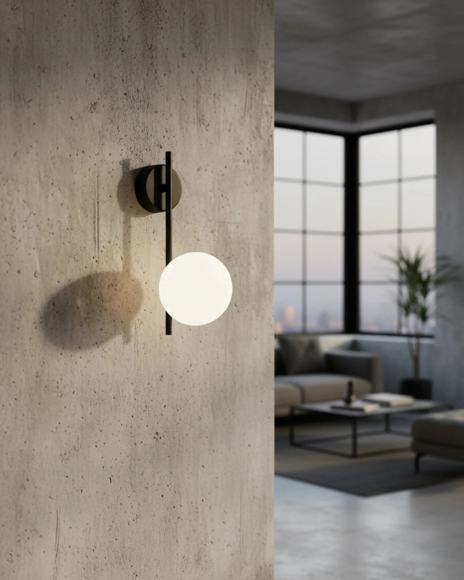 Applique murale salon noir modele Vara par korven studio