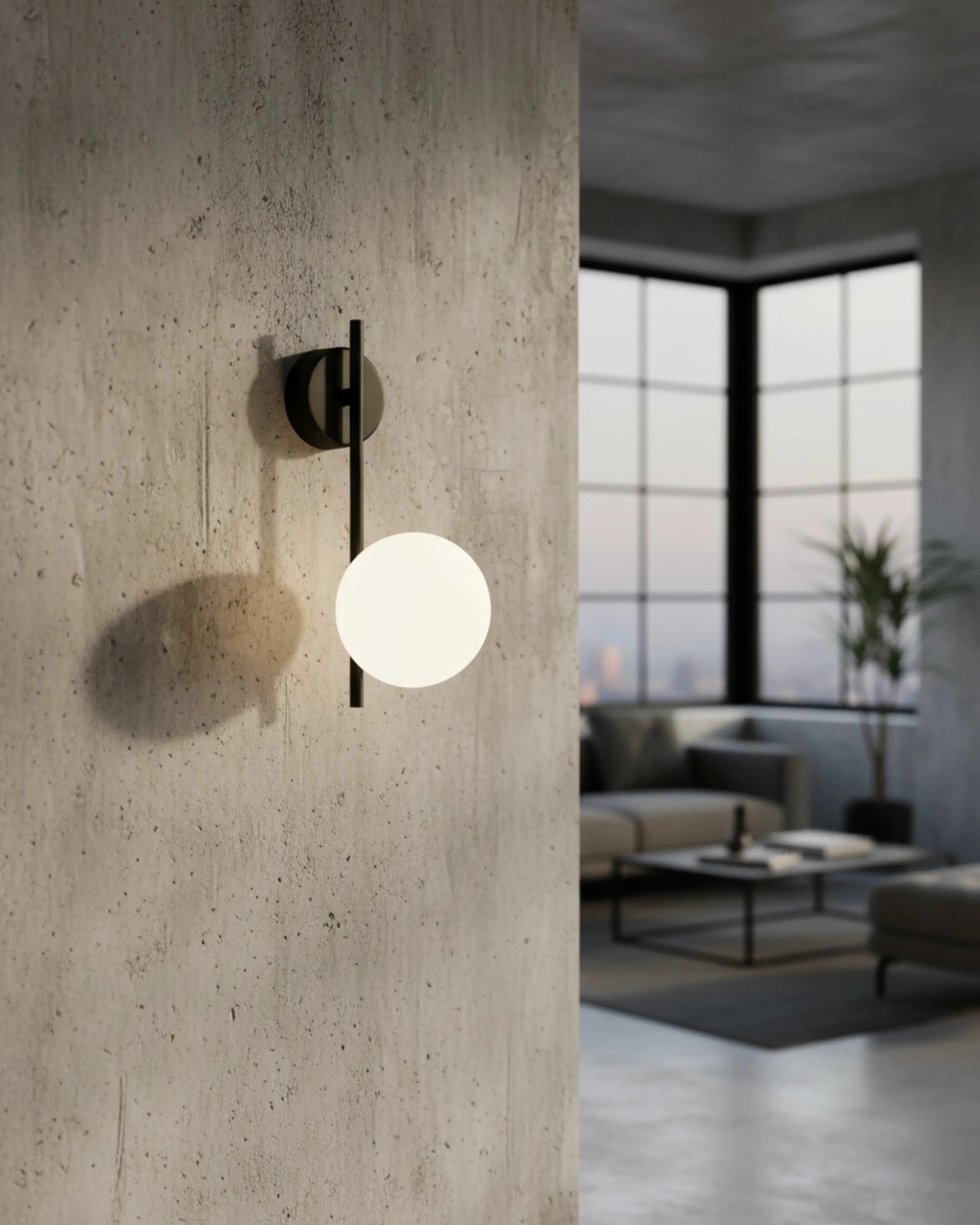 Applique murale salon noir modele Vara par korven studio