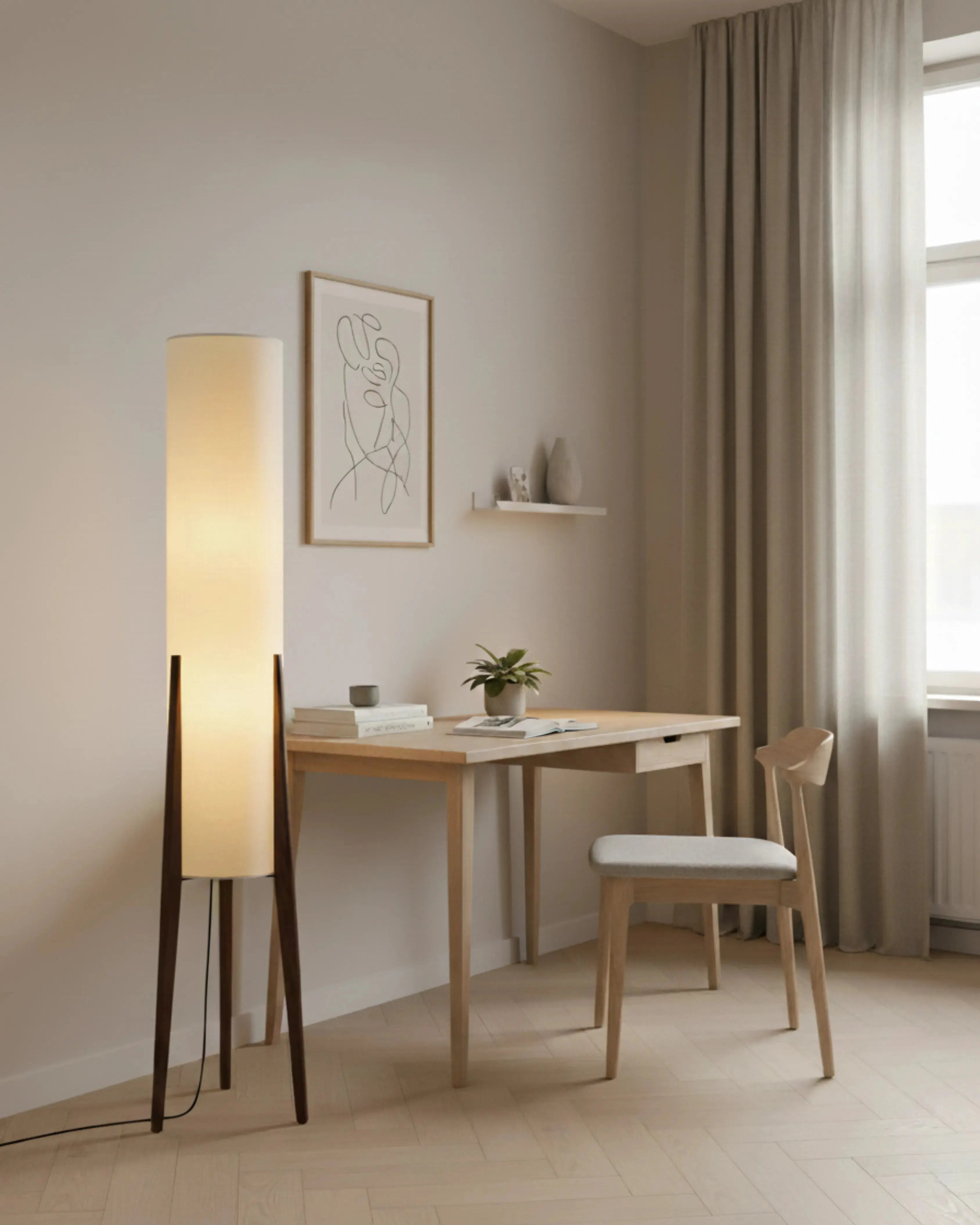 lampadaire,lampe sur pied meva par korven studio 