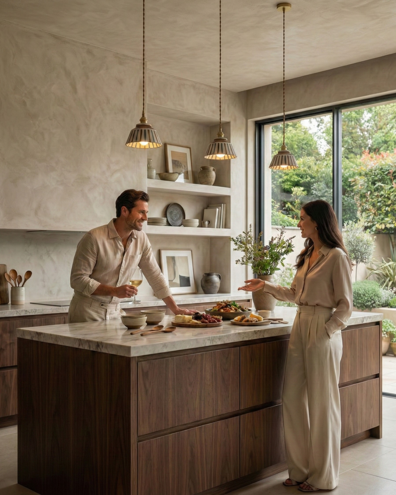 suspensions lumineuse en céramique modele savi par korven studio  