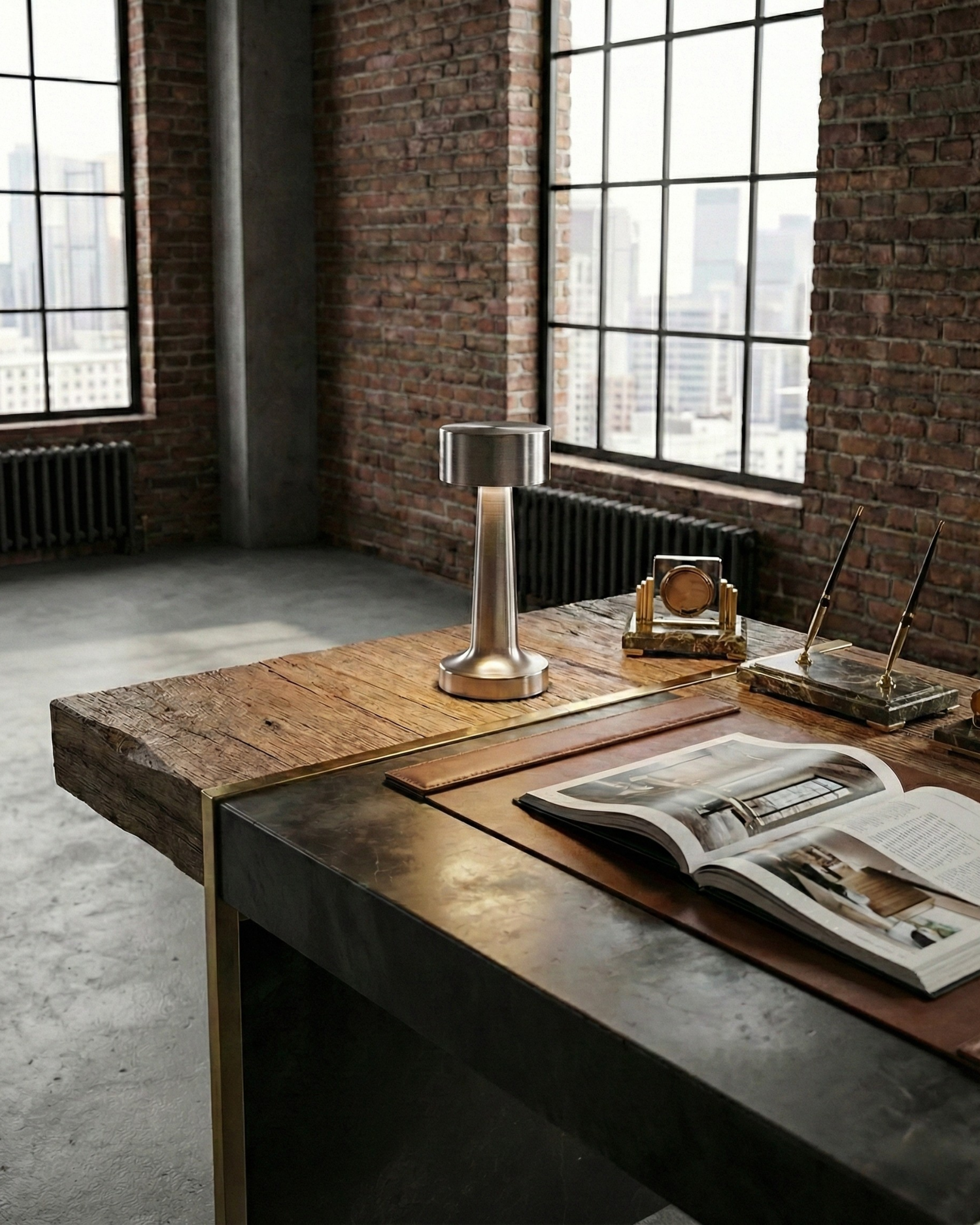 Lampe de Table Sans Fil couleur argent| ELDA Ma boutique