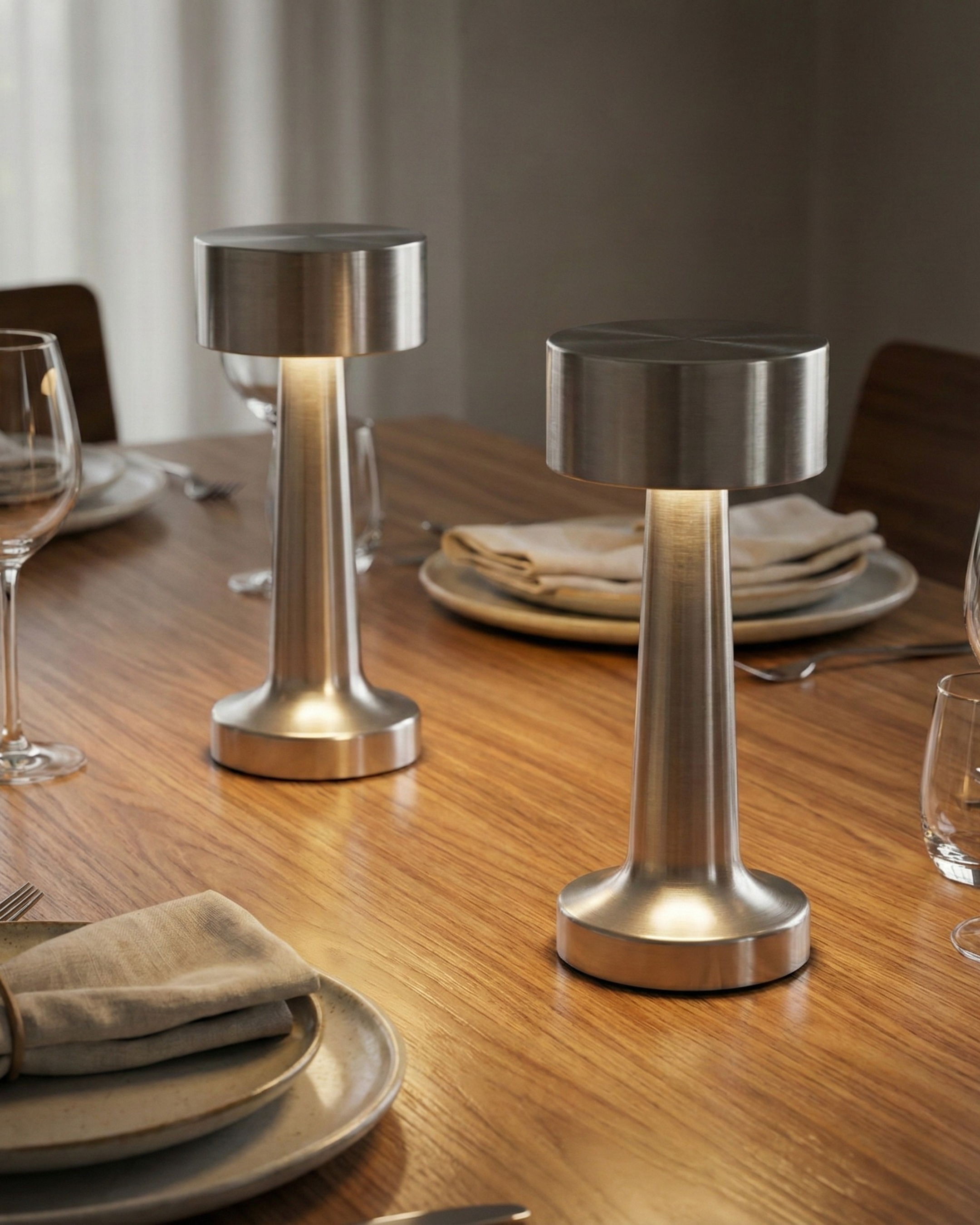 Lampe de restaurant couleur argent Sans Fil | ELDA Ma boutique