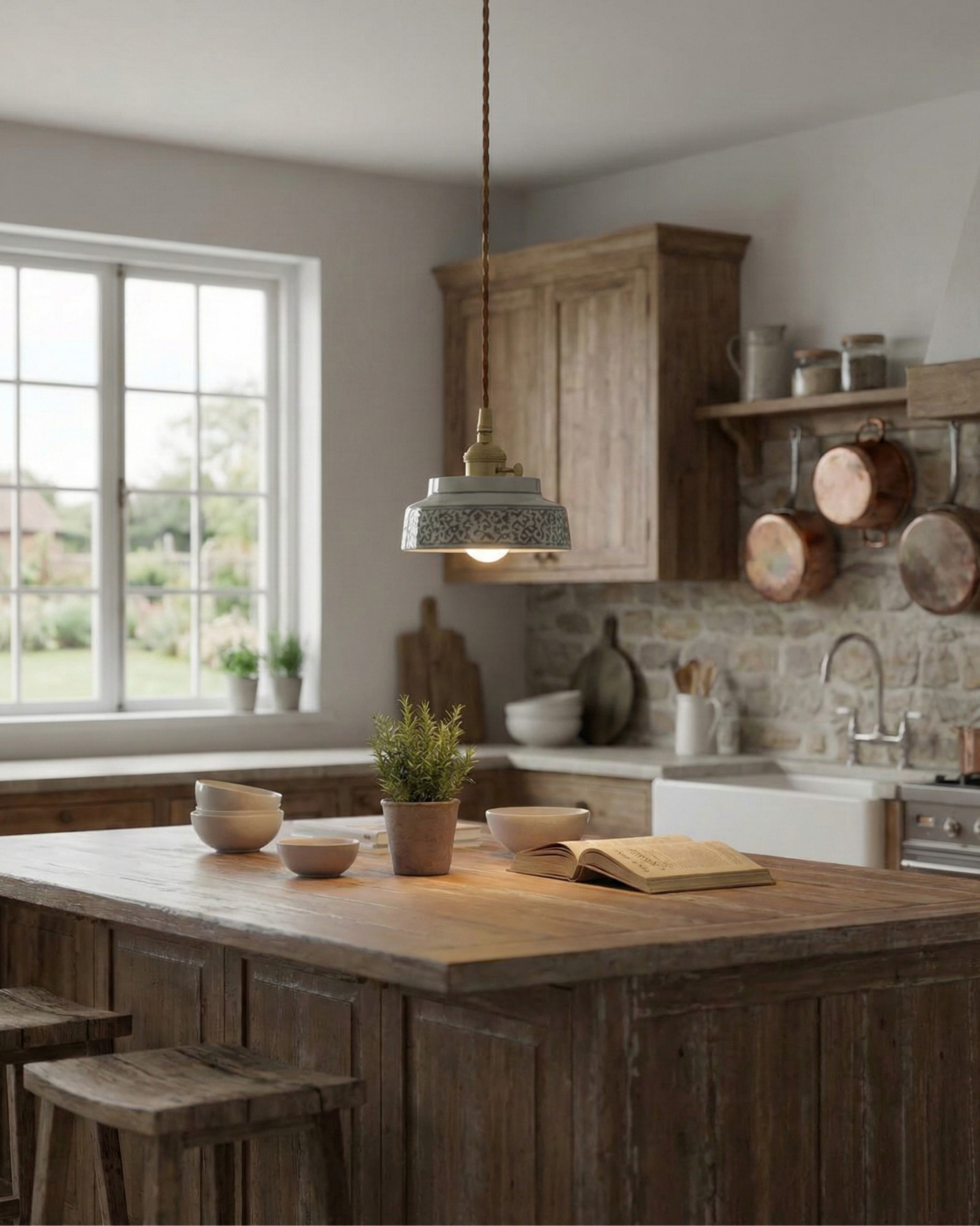 Suspension en céramique vert| KANTA Korven studio