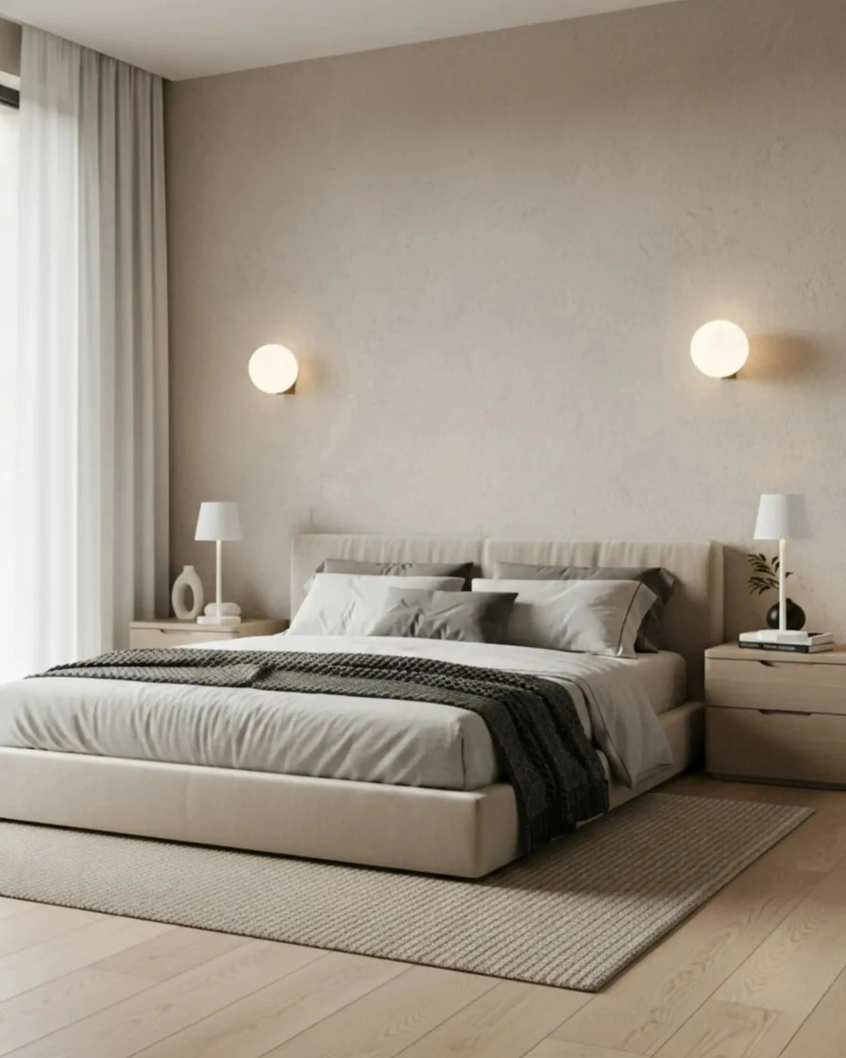 Lampe de chevet sans fil rechargeable couleur blanche par korven studio