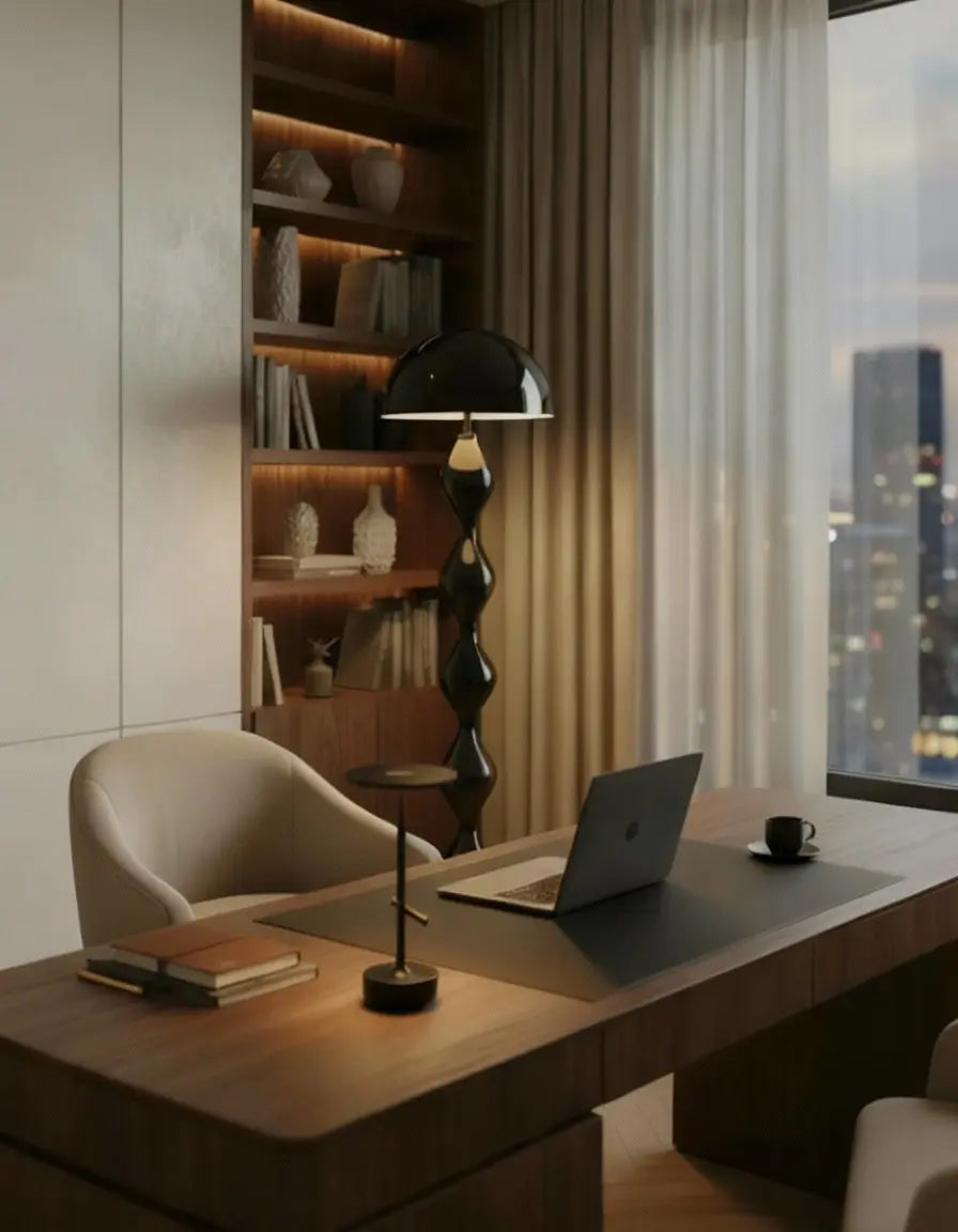 Lampe de table tactile sans fil couleur noir par korven studio 