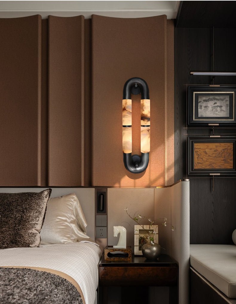 Luma Arc Twin Alabaster Sconce Vakkerlight