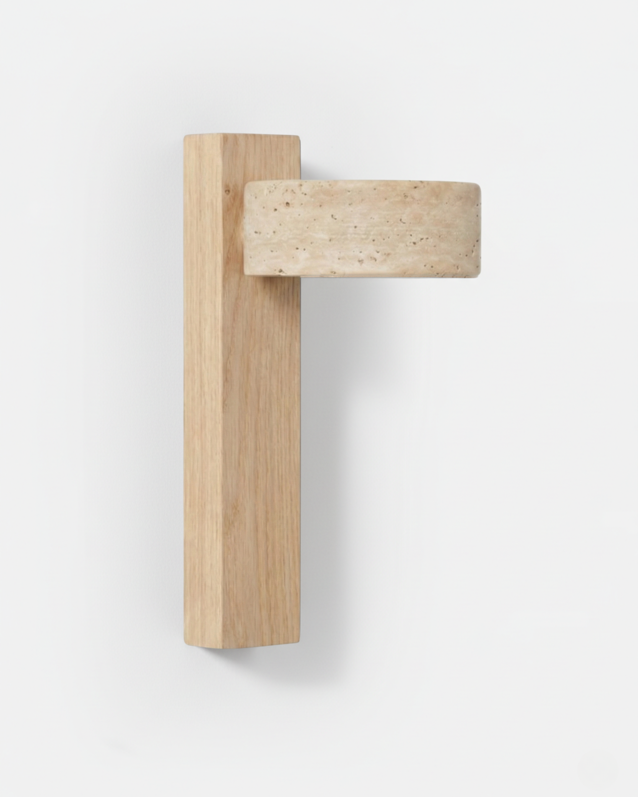 applique murale travertin bois clair korvenstudio 