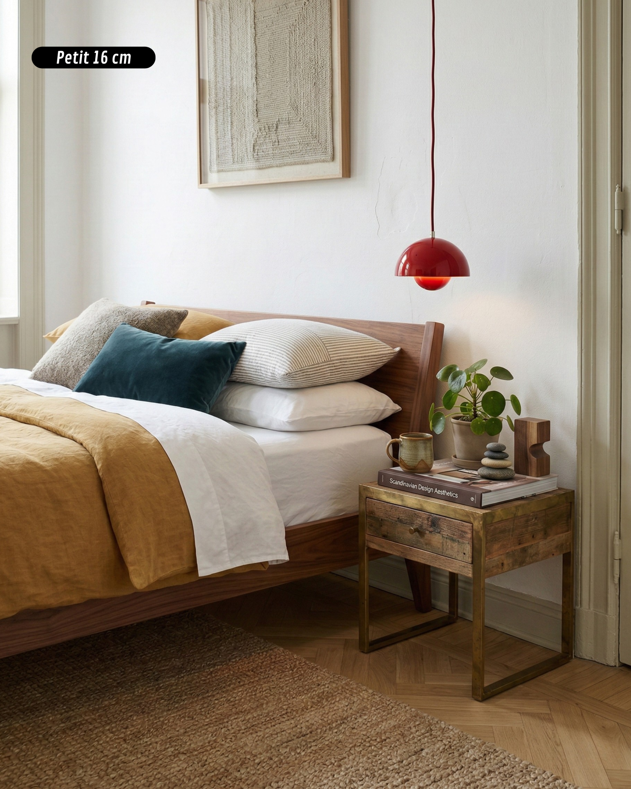 Suspension design Nedo rouge métal style scandinave par korven studio moderne.