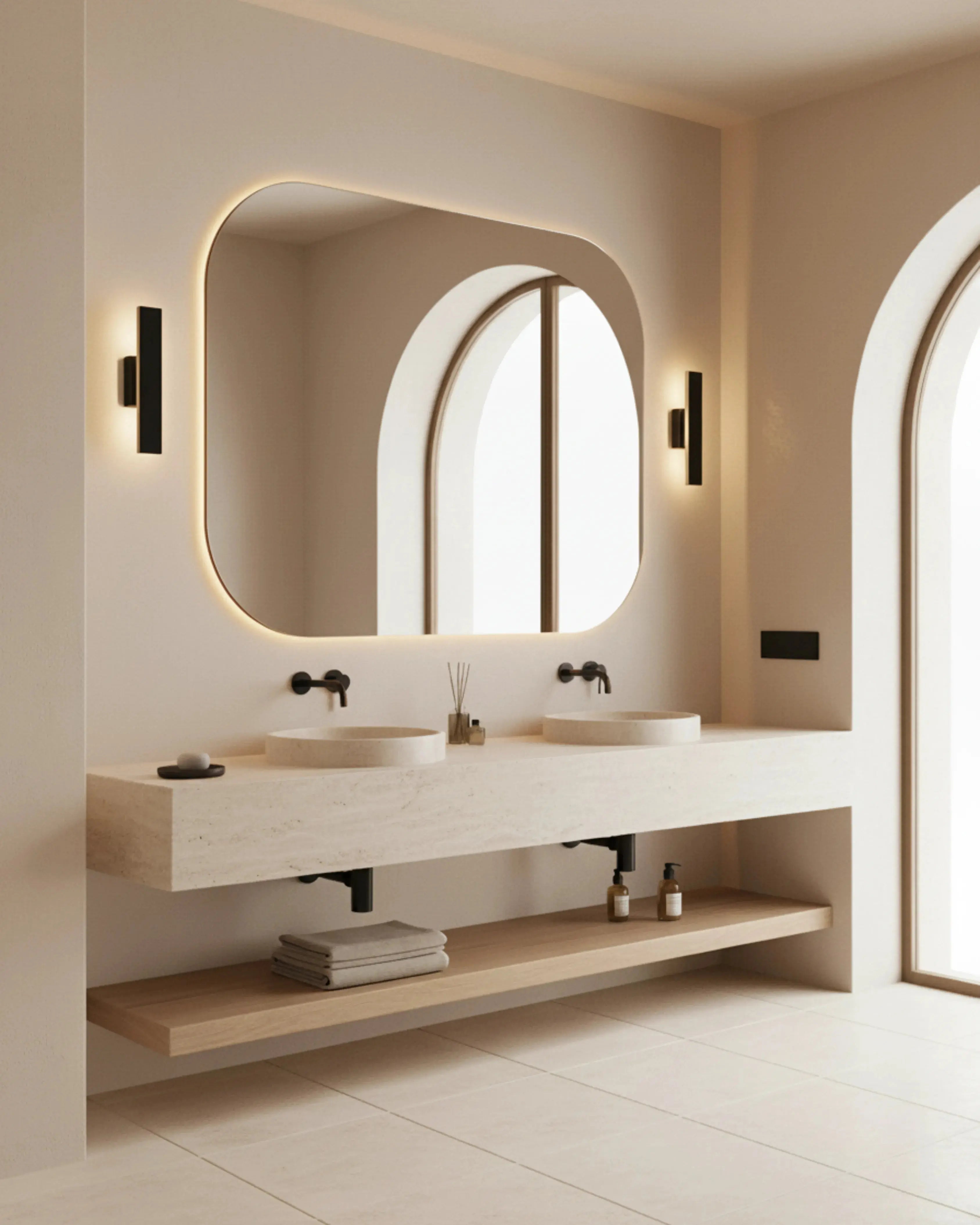 Applique murale salle de bain ajustable modele maro par korven studio couleur blanc