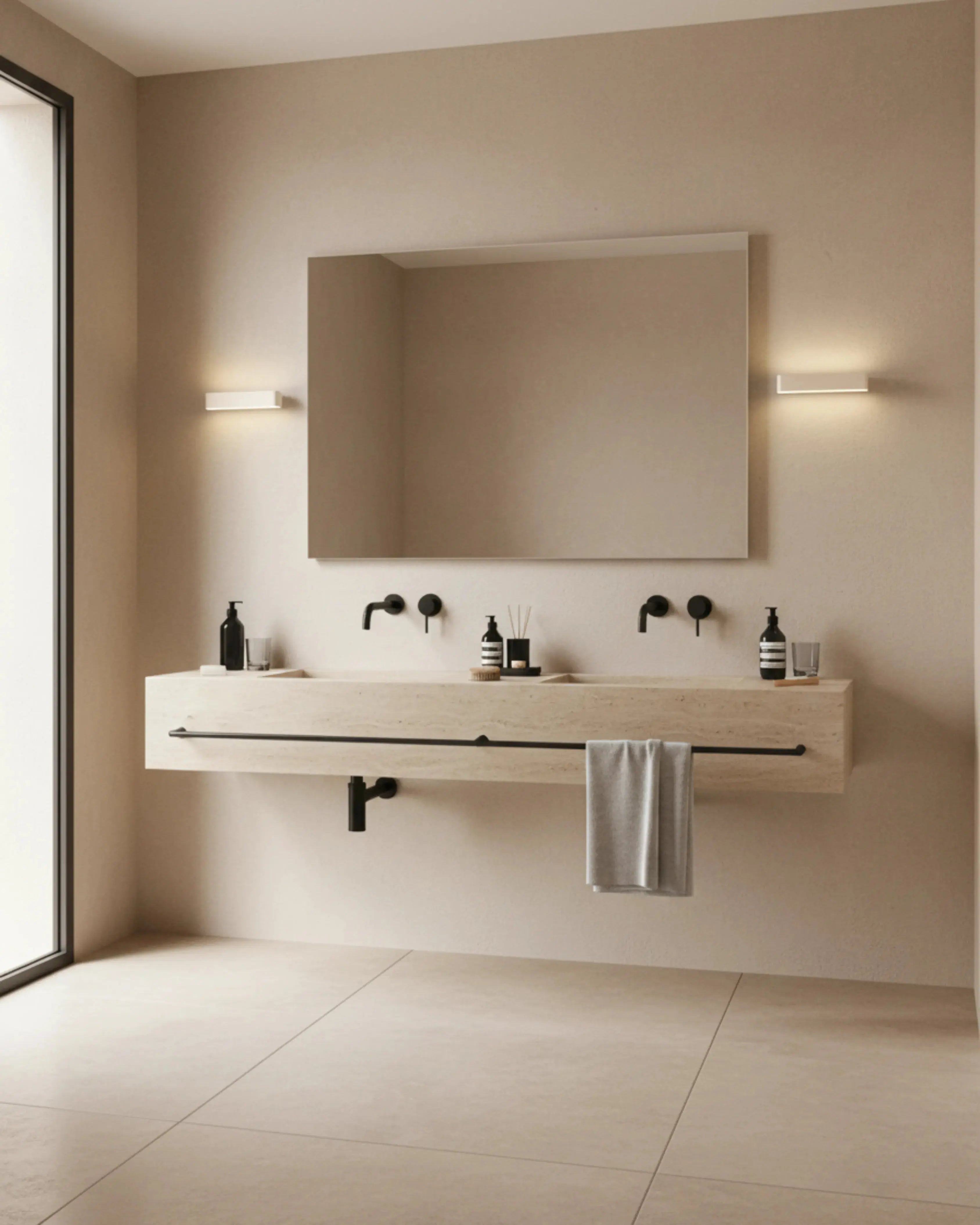 Applique murale salle de bain ajustable modele maro par korven studio coleur blanc