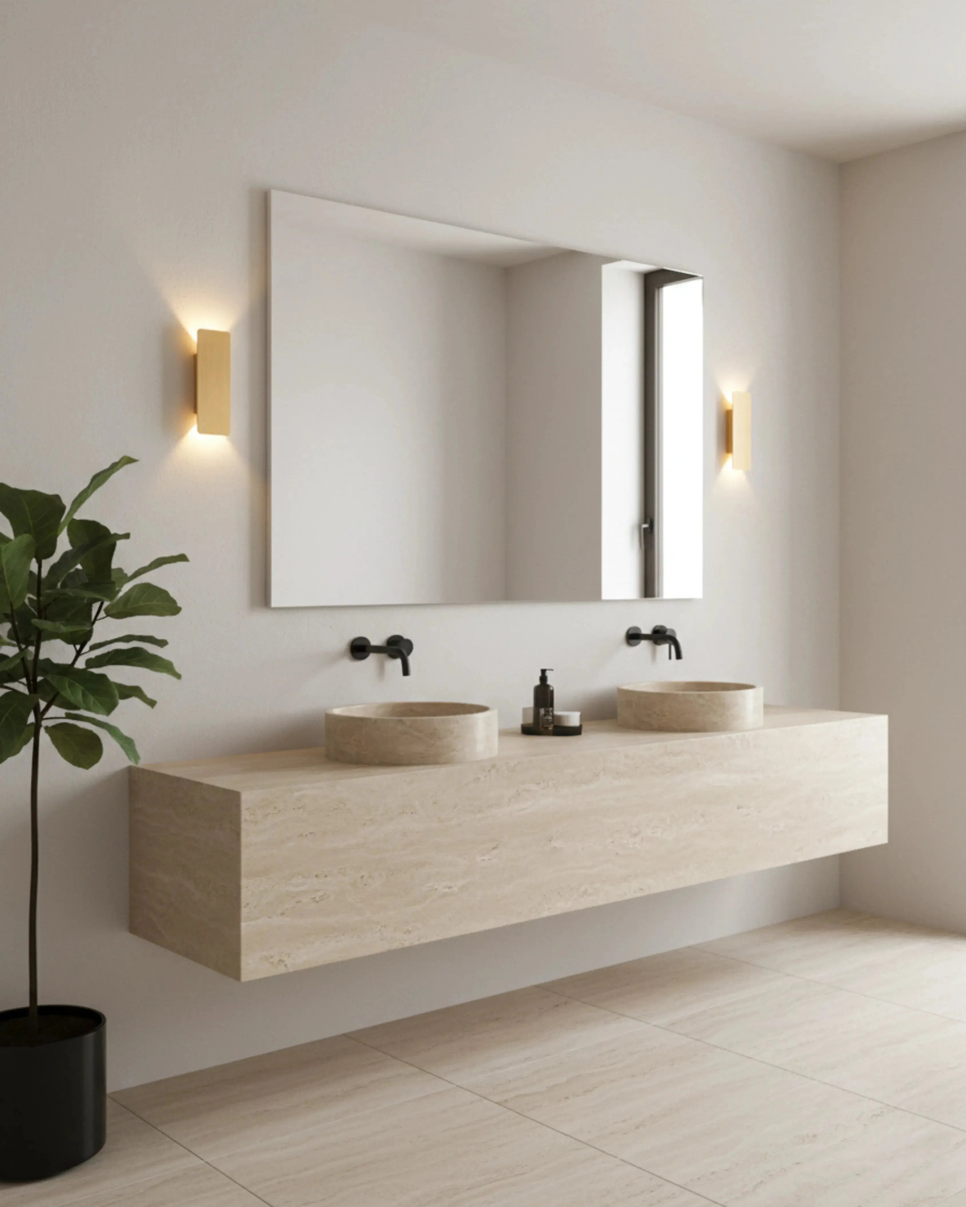 Applique murale salle de baincouleur or modele Reni par Korven studio