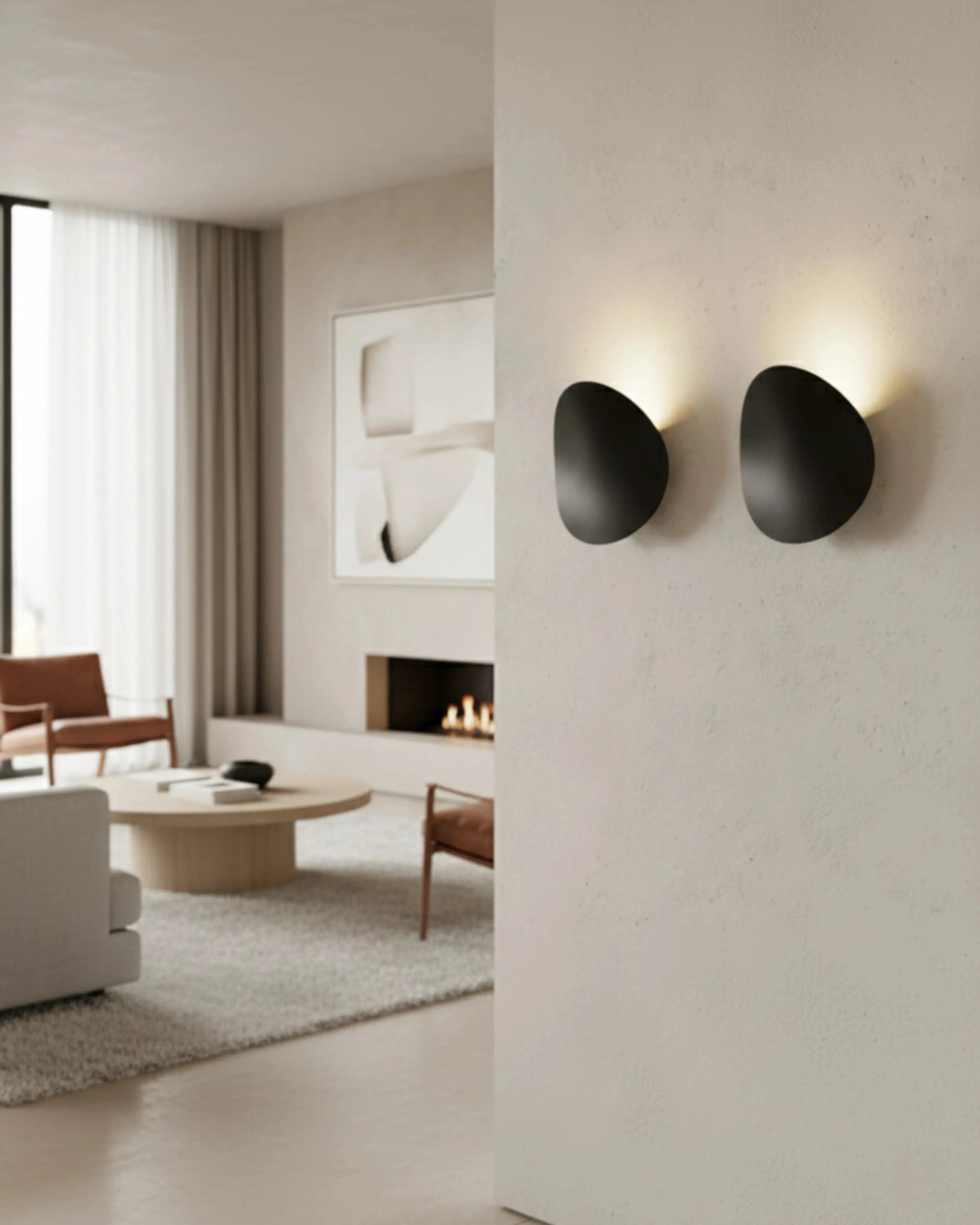 applique murale salon noir modele sona par korven studio