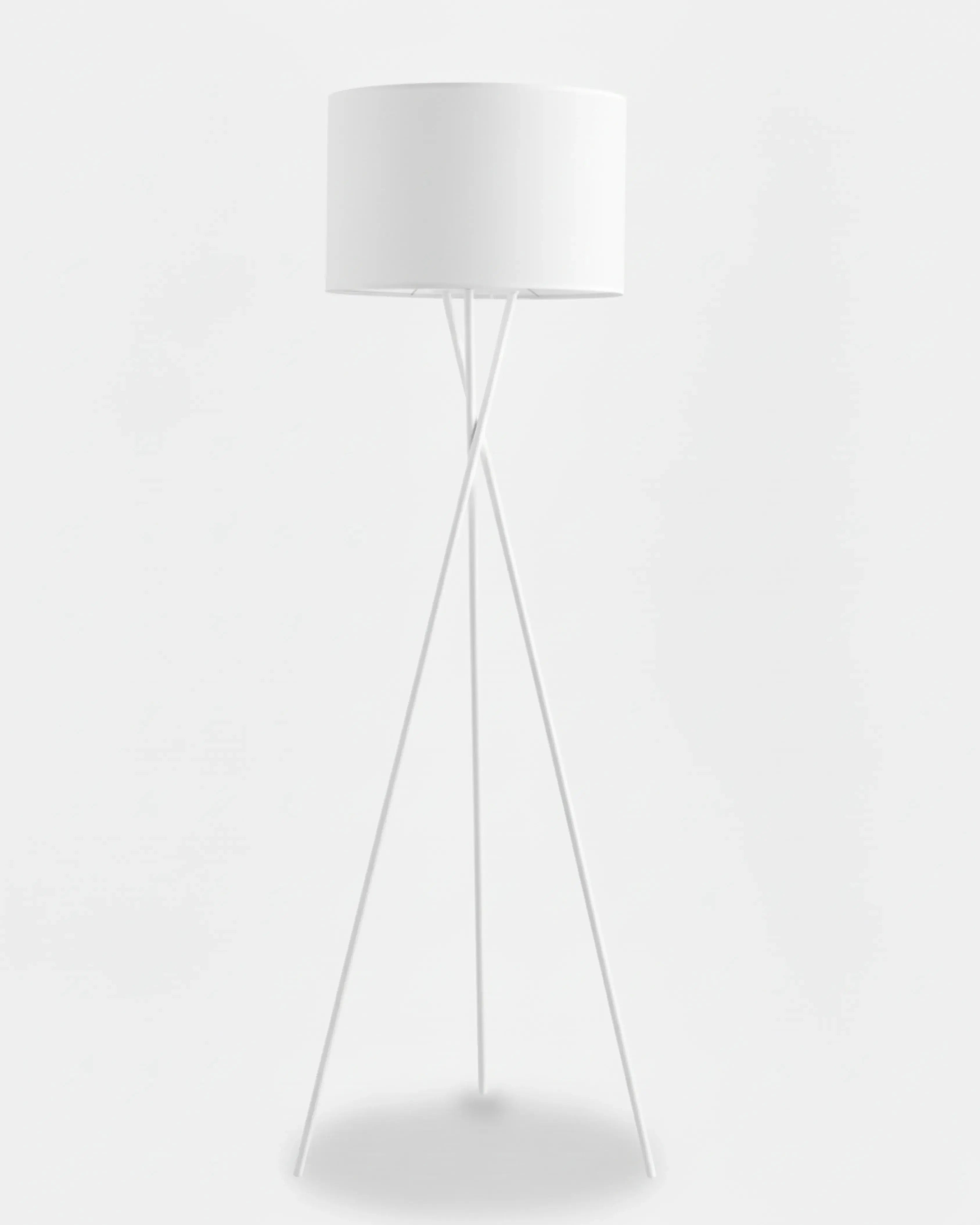 Lampadaire, lampe sur pied blanc,  modèle noma par Korven Studio.
