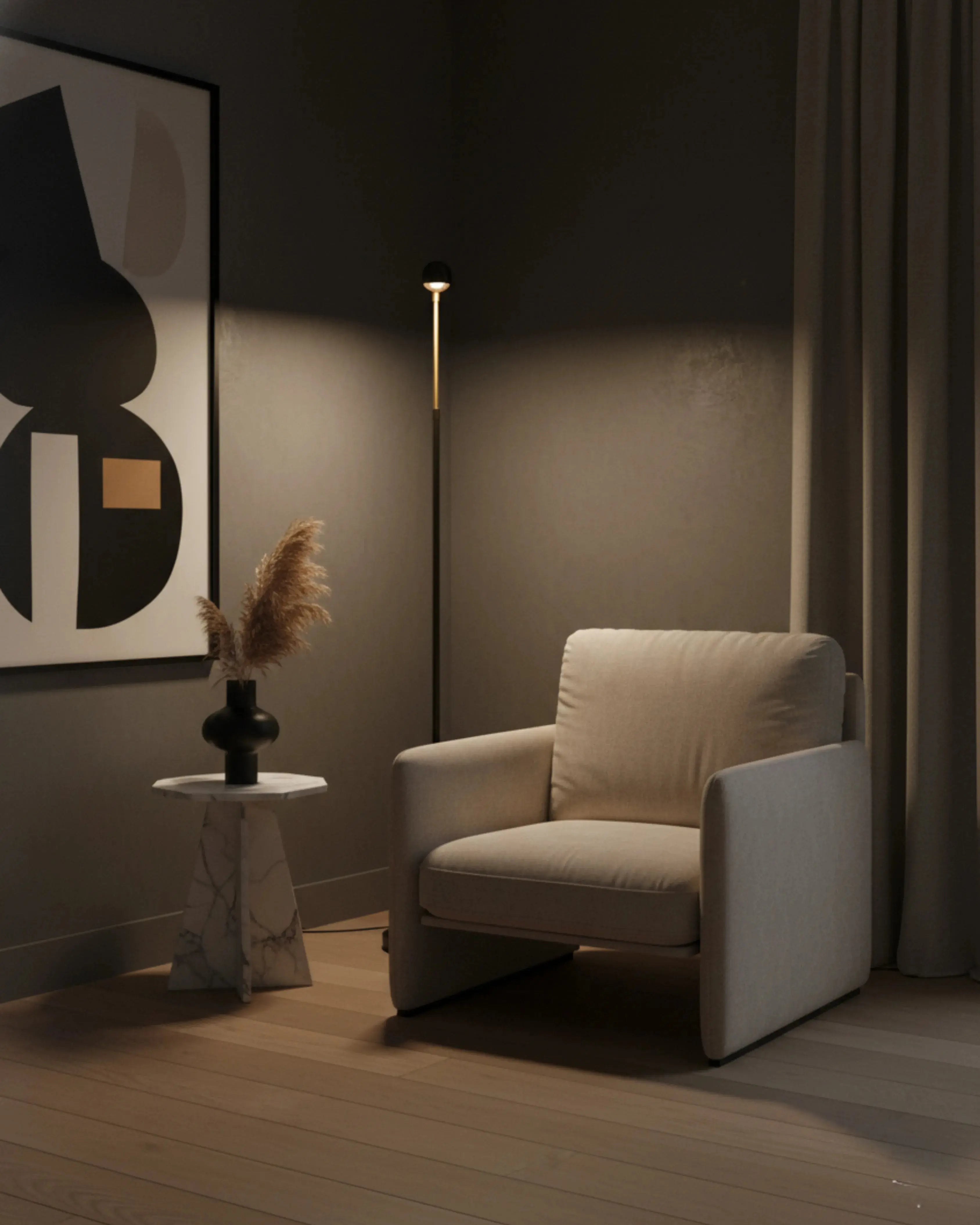 lampadaire lampe sur pied tano par korven studio 