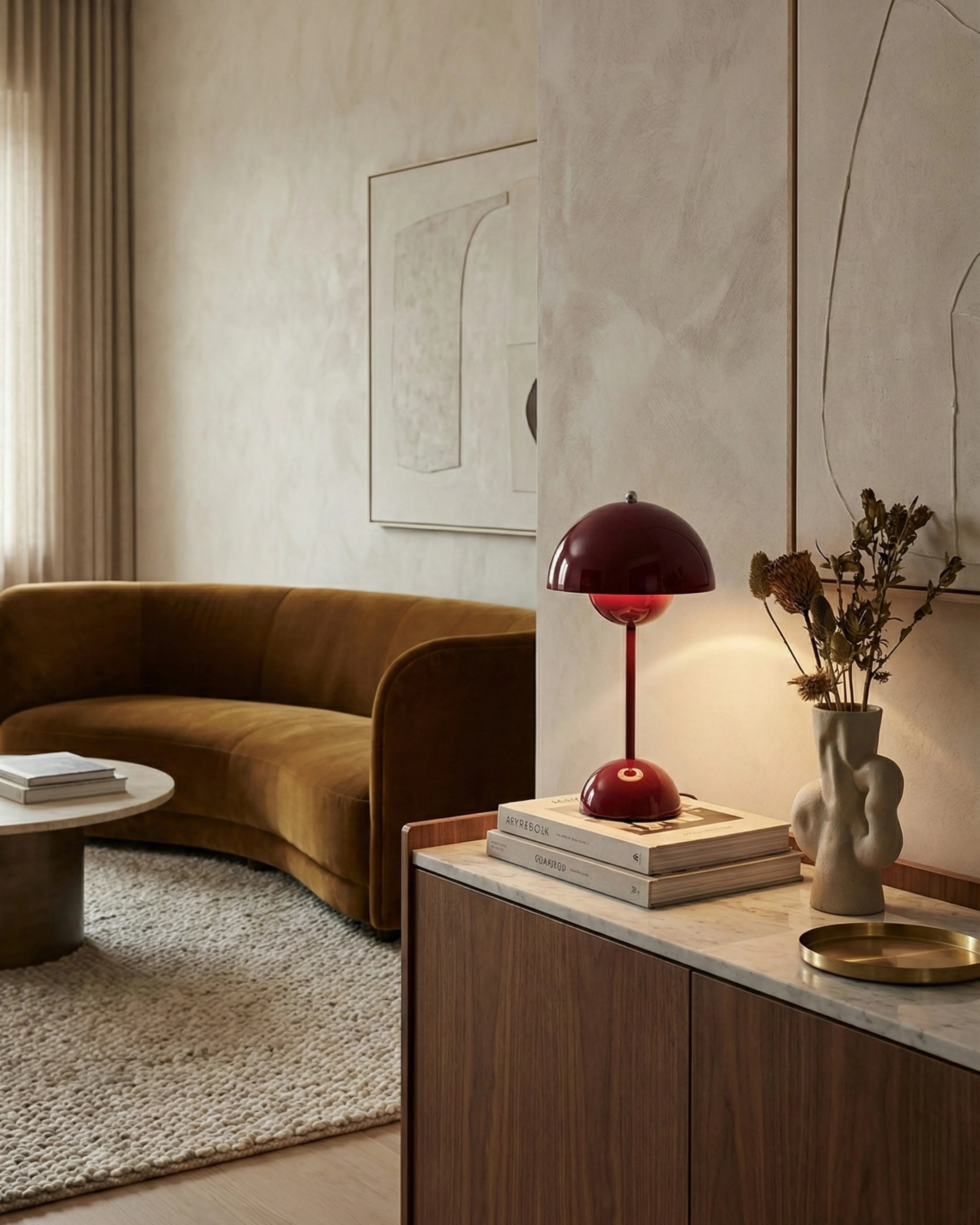 lampe sans fil rouge modele oden par korven studio