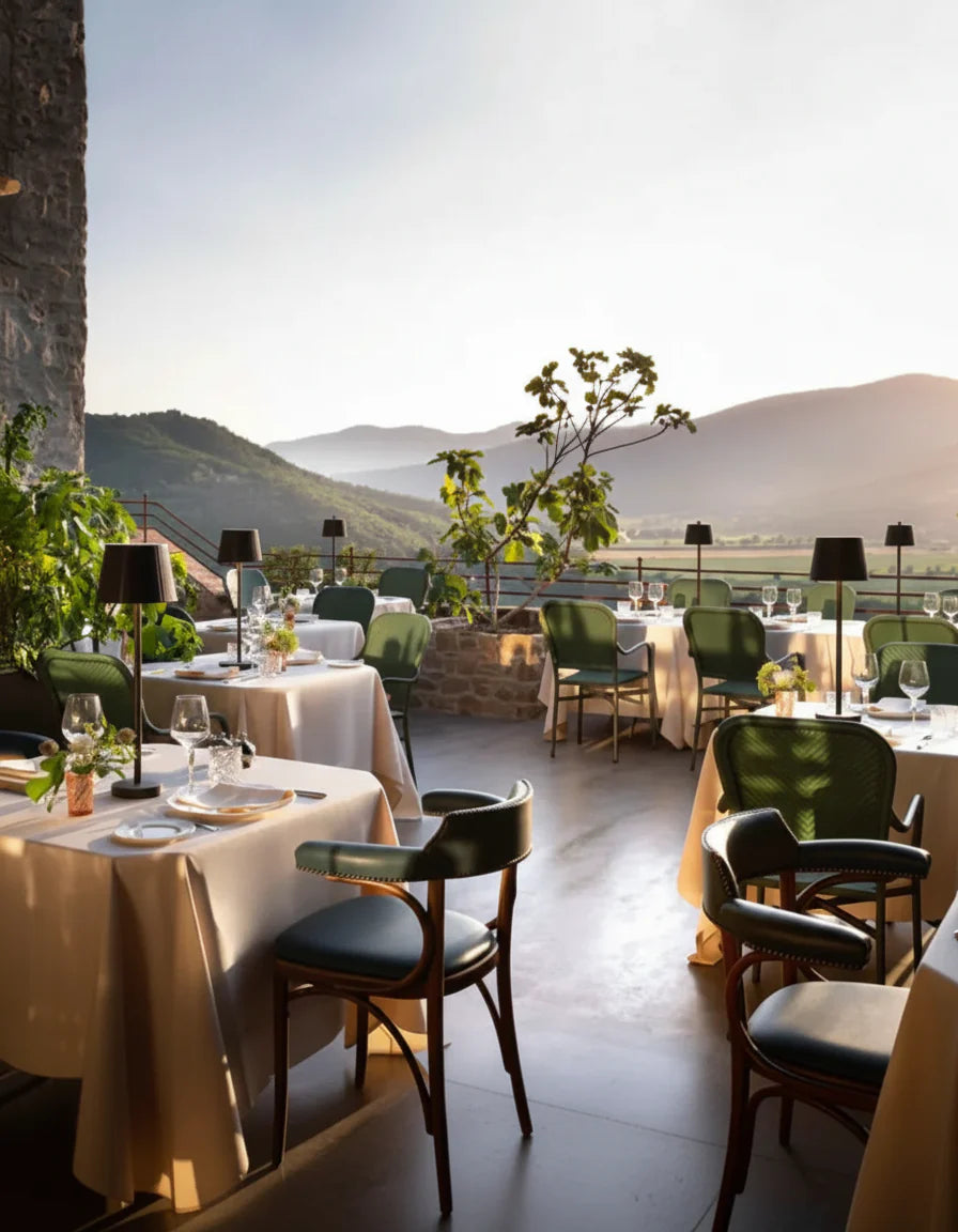 lampe led sans fil pour restaurant modele frey par korven studio pour restaurant