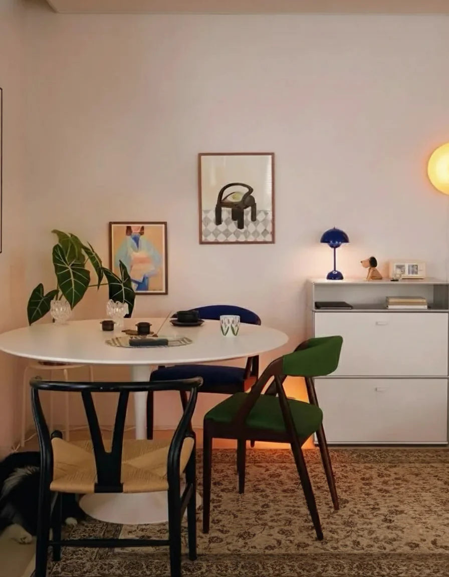 lampe de table sans fil led couleur bleu par korven studio