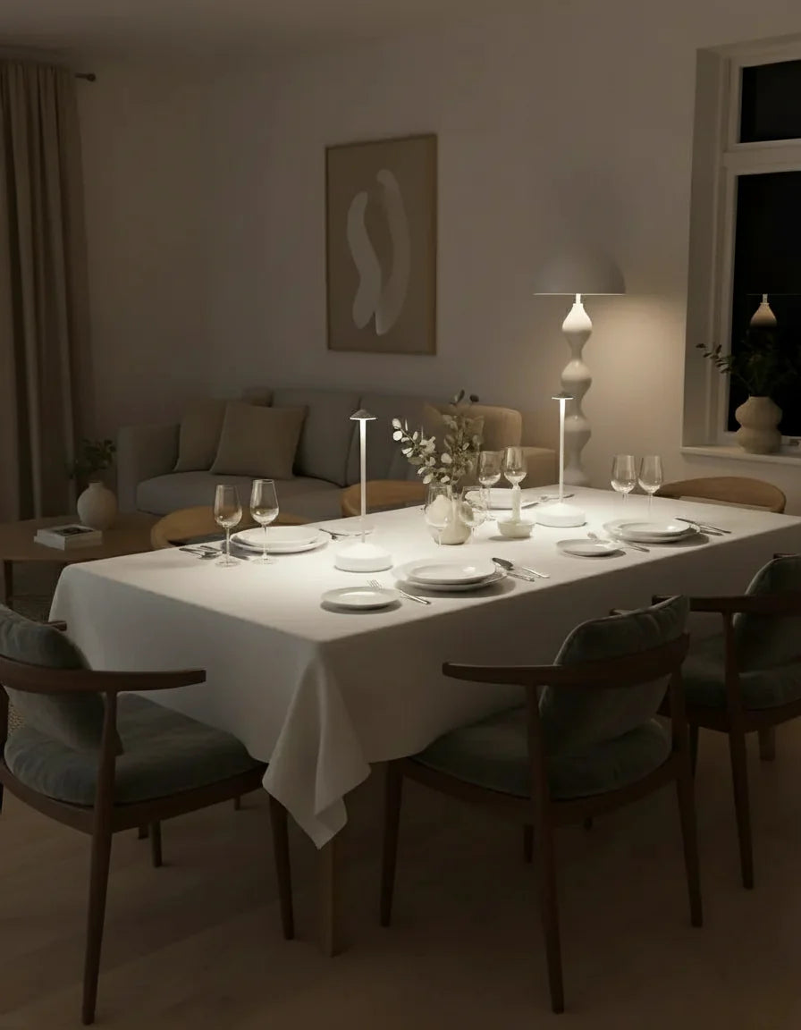 lampe de table sans fil rechargeable par korven studio 