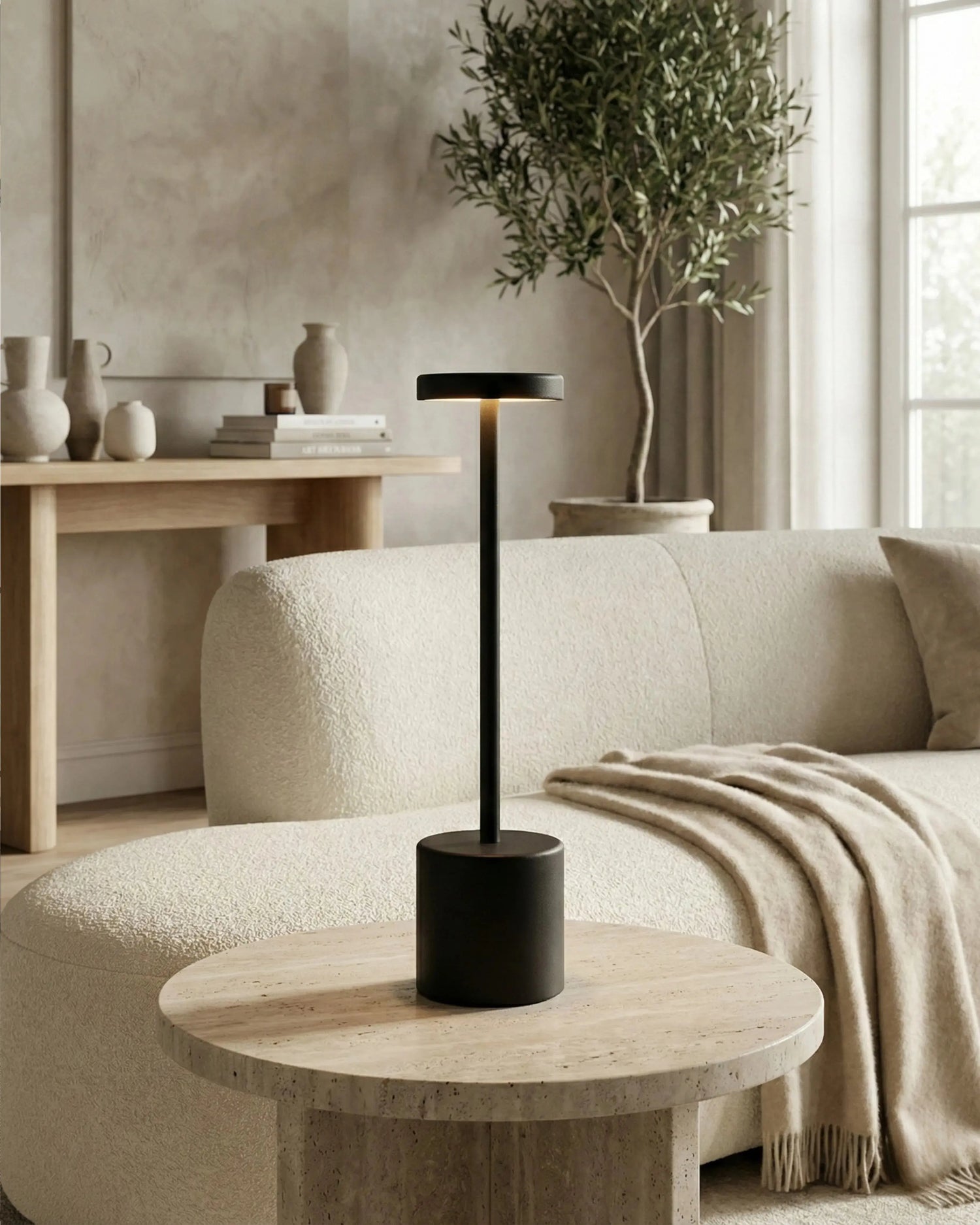 lampe sans fil noir par korven studio