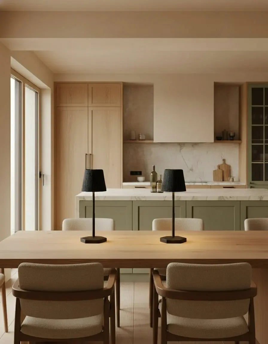 lampe de table sans fil rechargeable couleur noir par korven studio 