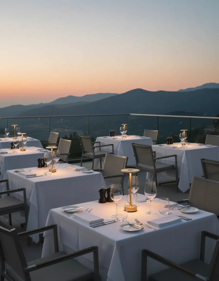 Lampe de table korven studio pour restaurant 