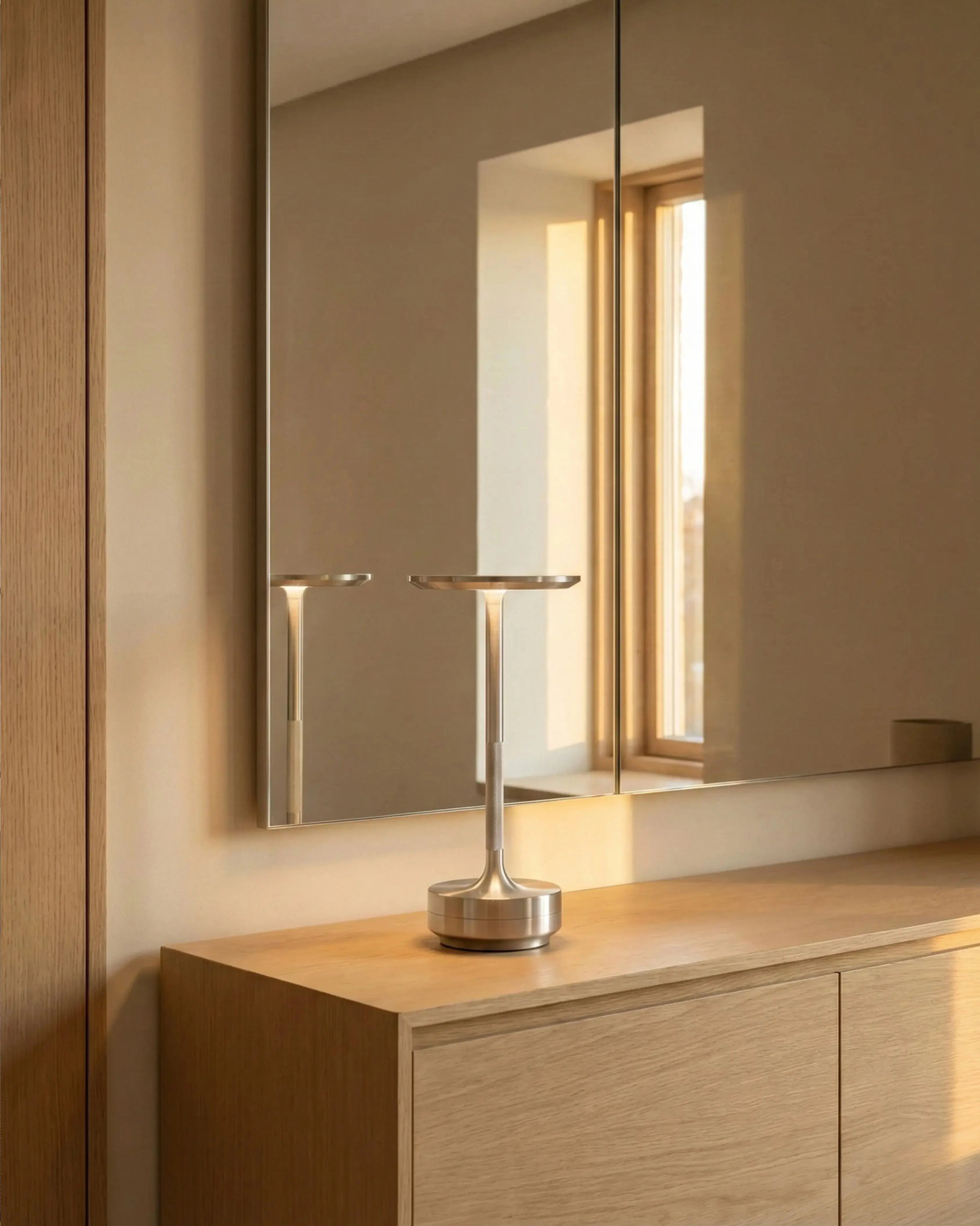 lampe tactile couleur argent par korven studio