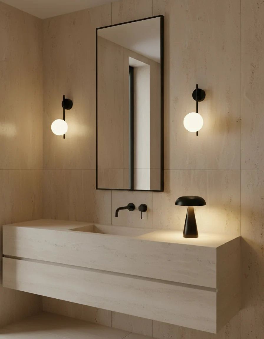 lampe sans fil noir par korven studio 