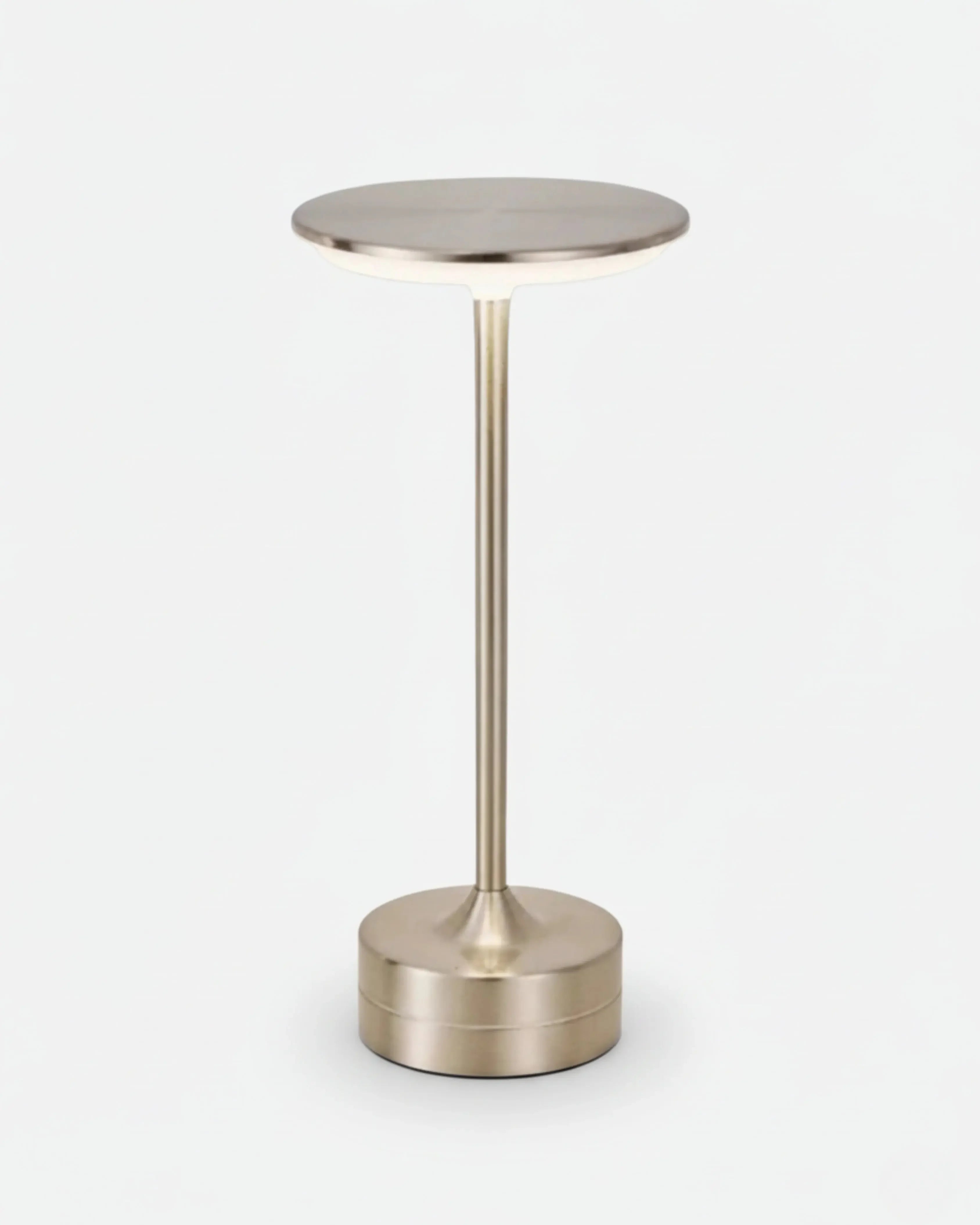 Lampe sans fil argent tactile rechargeable – modèle Lora par Korven Studio.