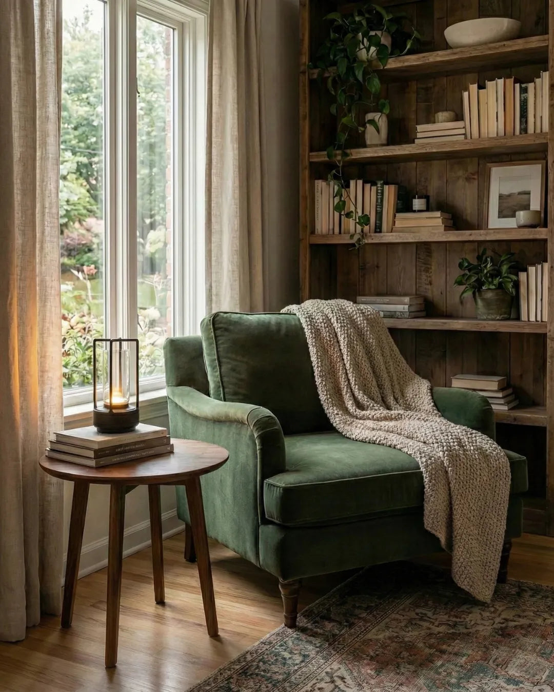 Lampe sans fil noire rechargeable – modèle Runa par Korven Studio.