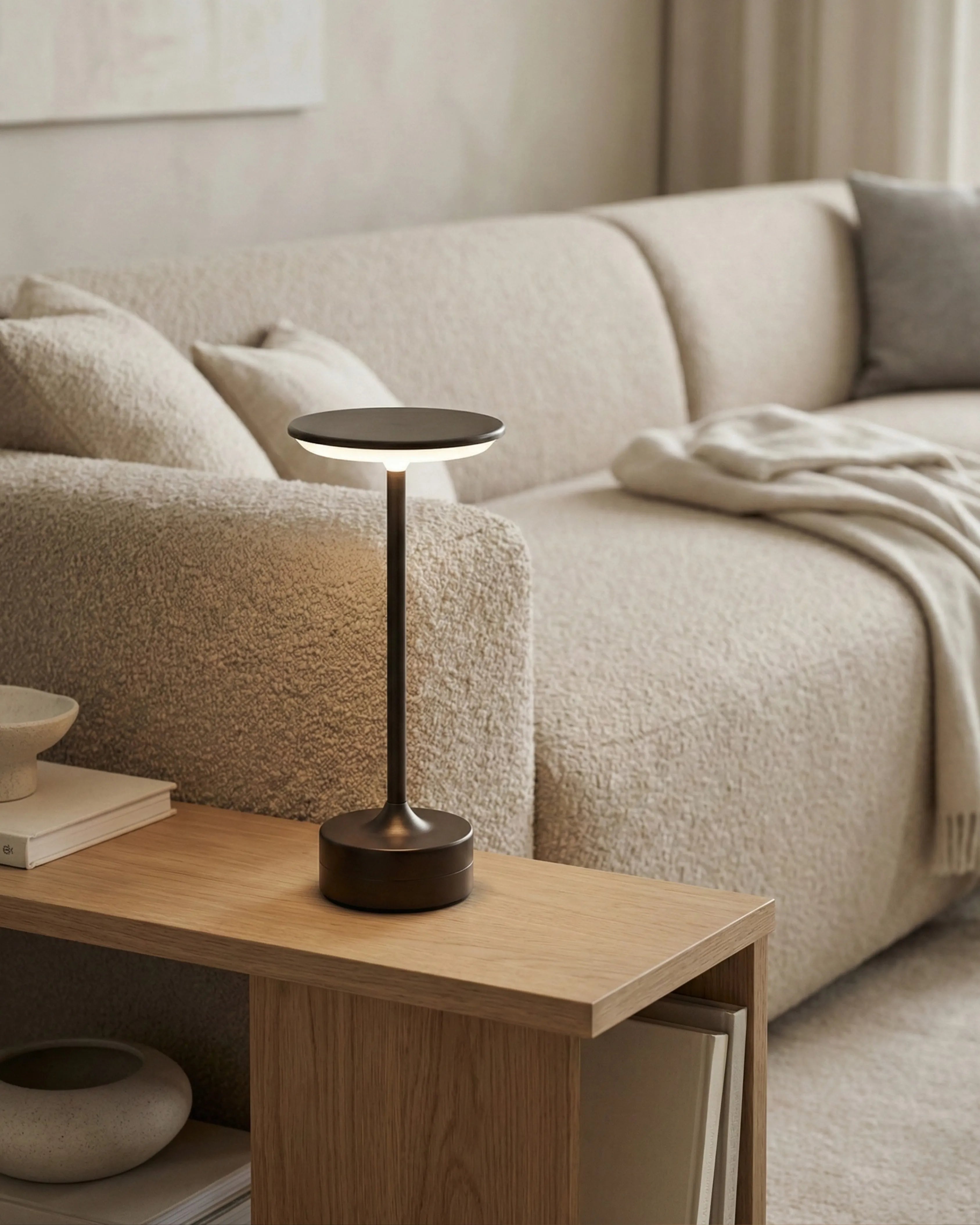 lampe sans fil couleur noir modele lora par korven studio 