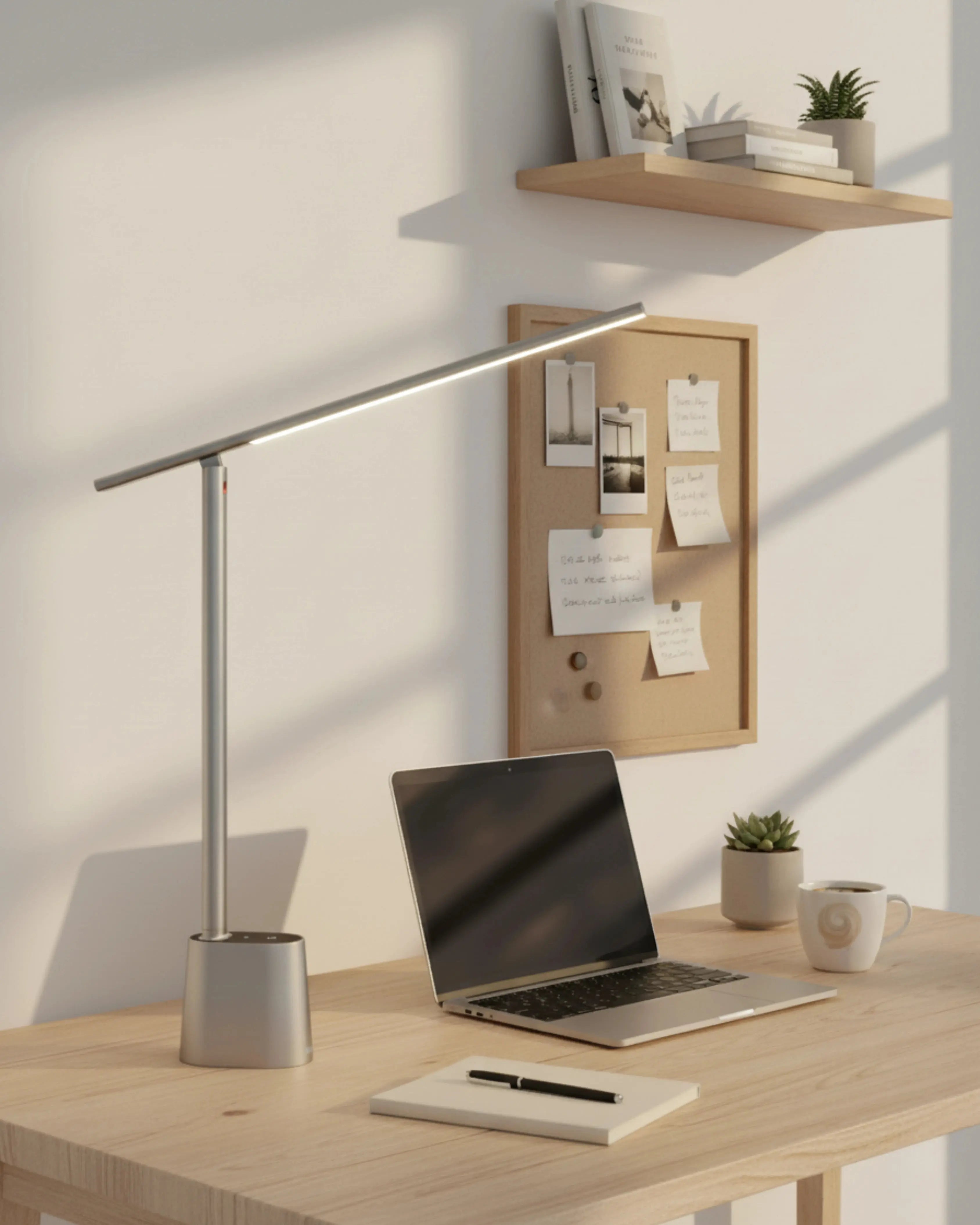 Lampe de bureau sans fil, LED rechargeable – modèle Runo par Korven Studio.