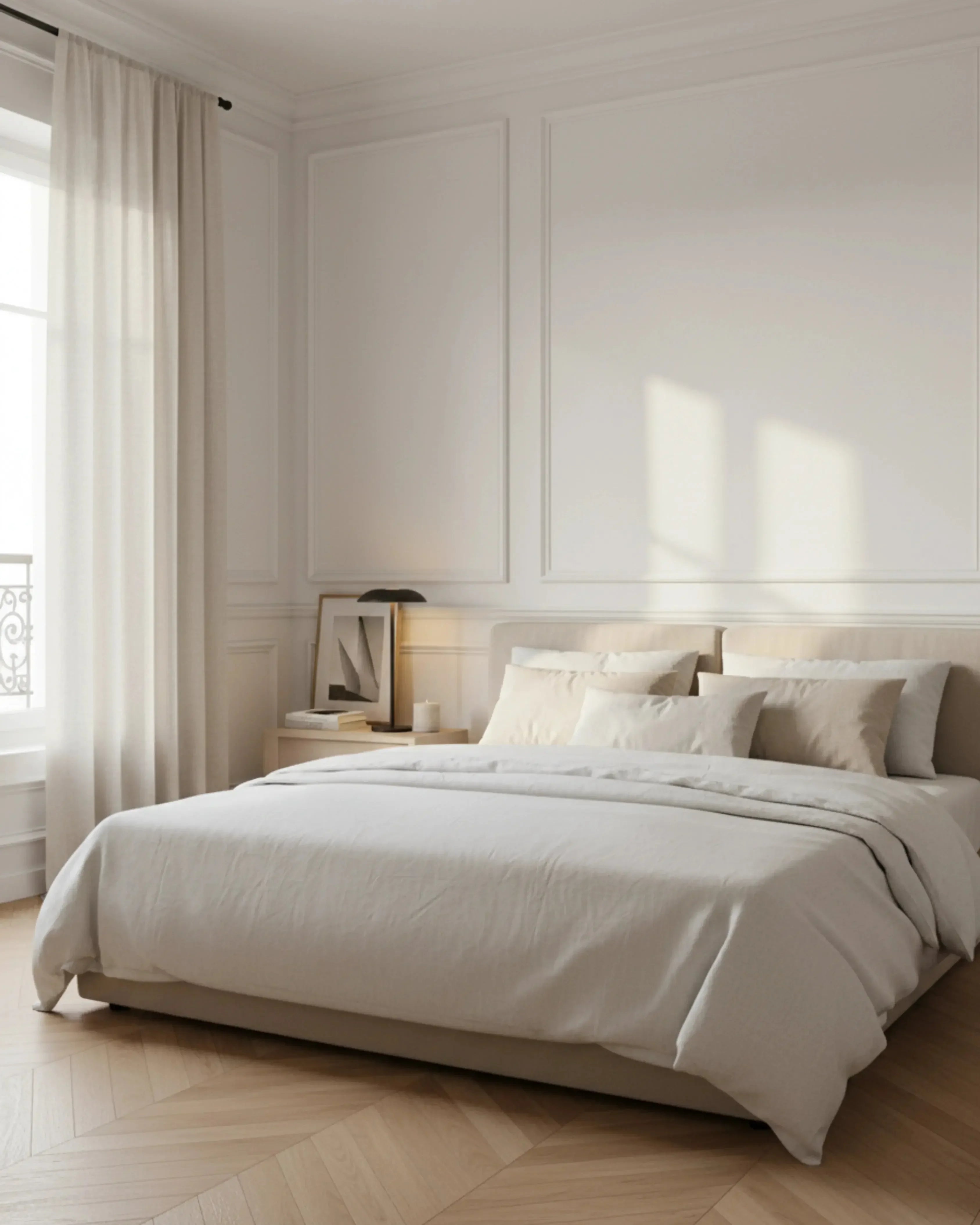 Lampe de chevet sans fil noire, rechargeable par USB – modèle Oslo par Korven Studio.