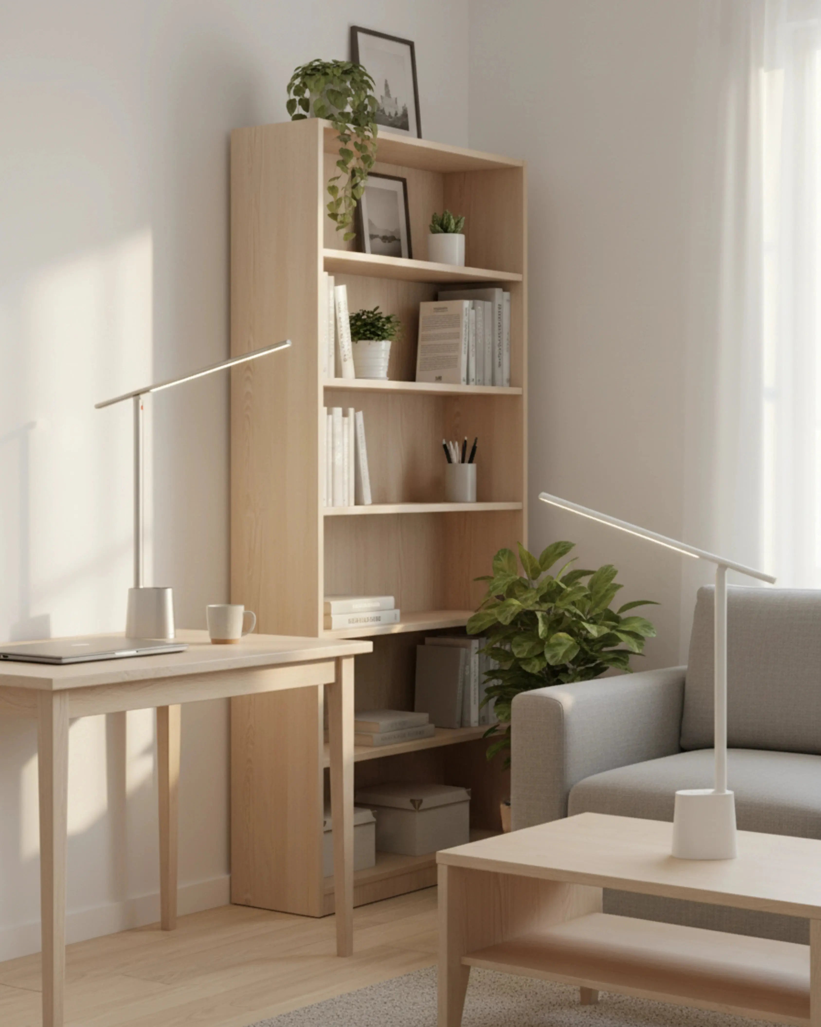 Lampe de chevet sans fil, rechargeable par USB – modèle Runo par Korven Studio.