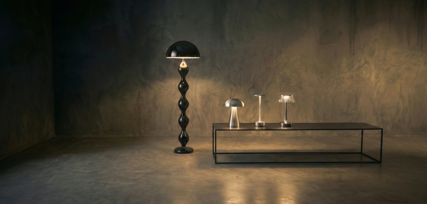 lampe sans fil led rechargeable couleur argent par korven studio