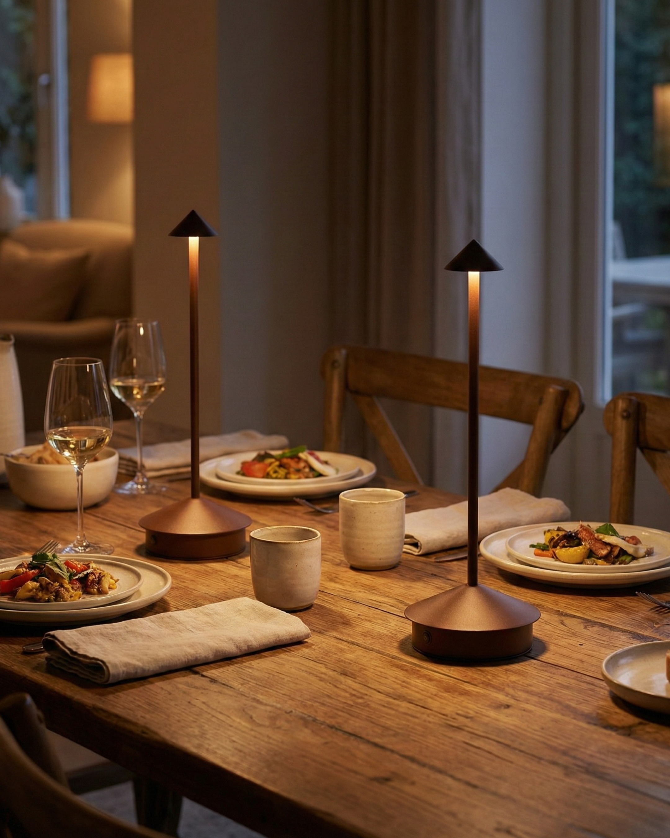 lampe sans fil marron modele miro pour salle à manger pa korven studio