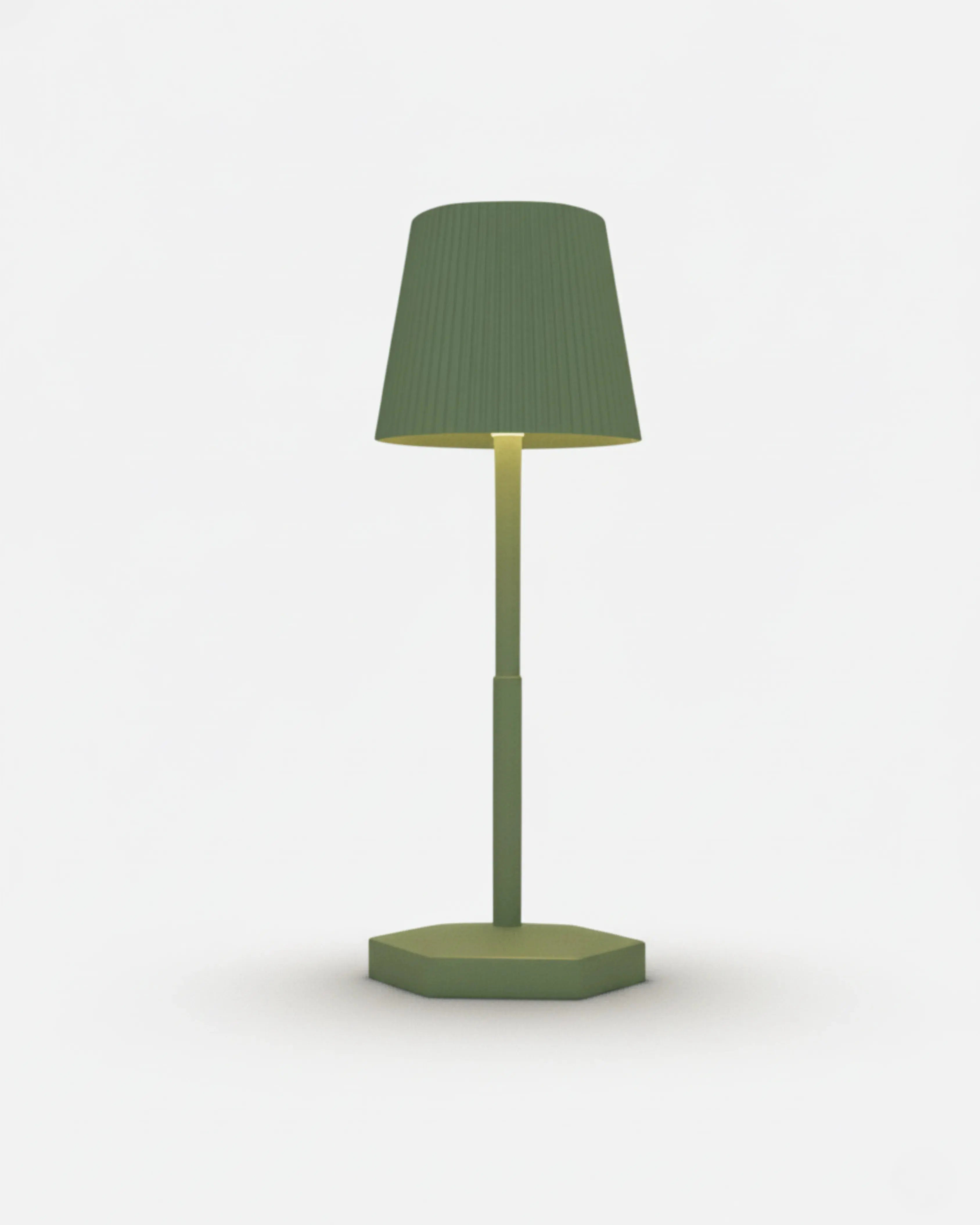 Lampe sans fil vert rechargeable – modèle Tovi par Korven Studio.
