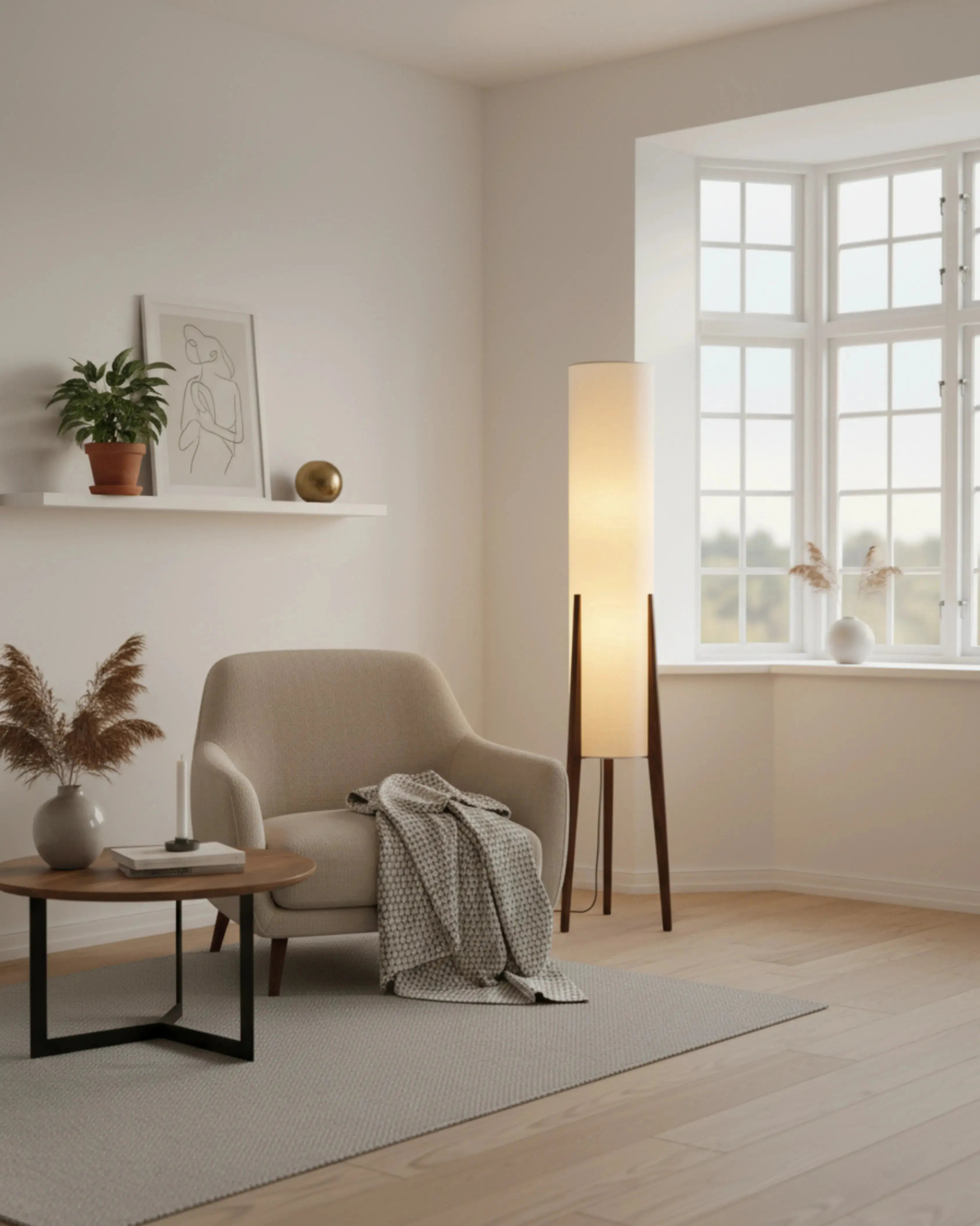 lampadaire,lampe sur pied meva par korven studio 