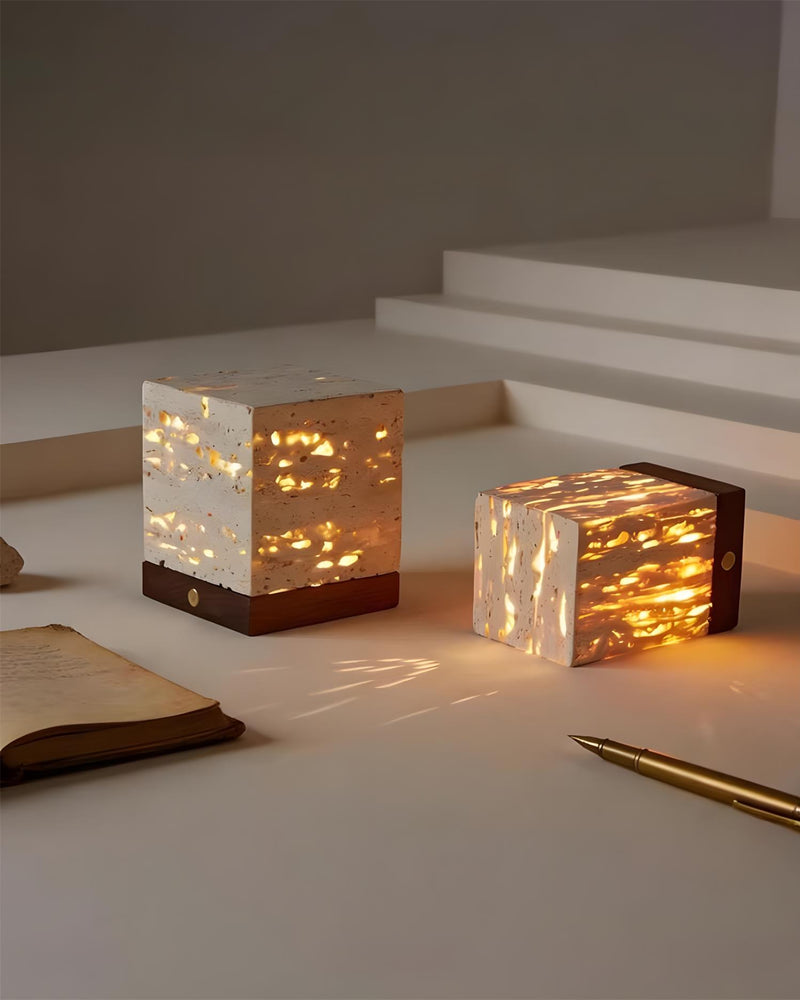 lampe de table travertin wabi sabi | OMA Korven studio
