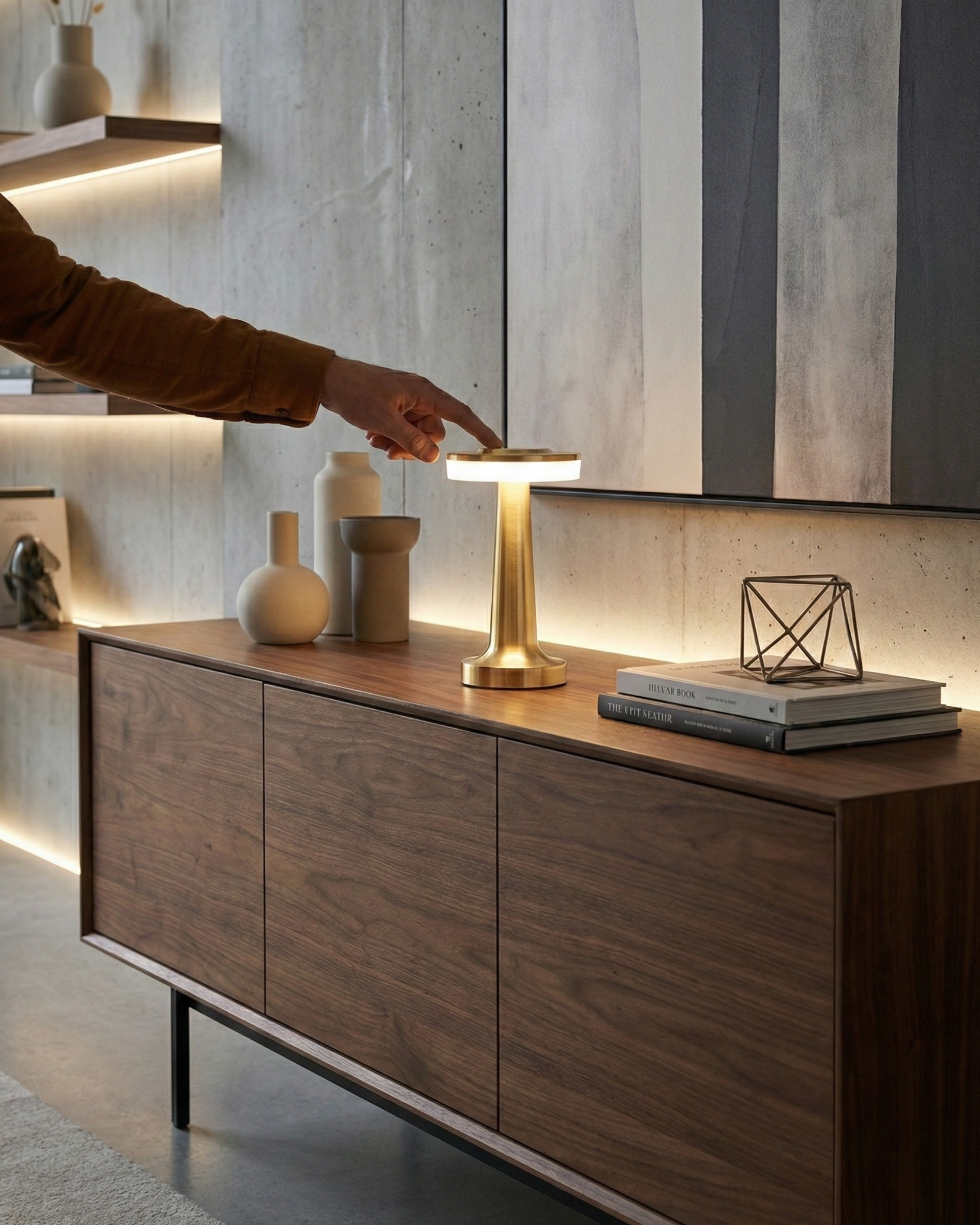 lampe sans fil tactile modele karo par korven studio couleur or 