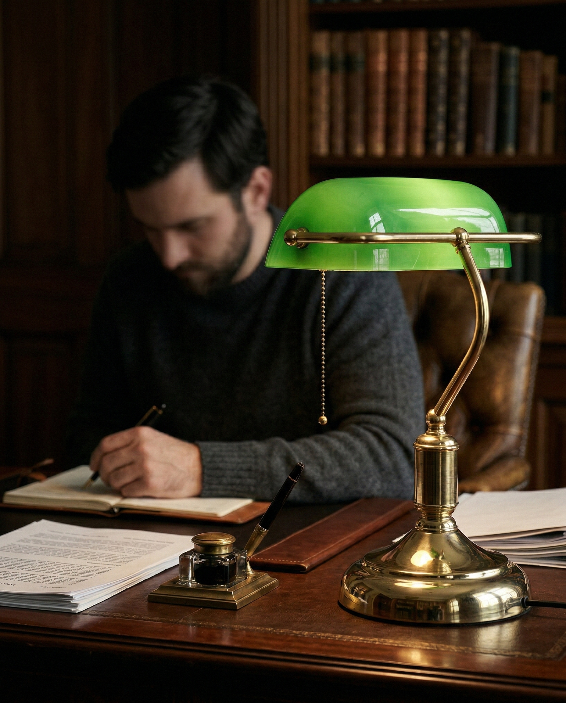 lampe de bureau banquier vintage par korven studio
