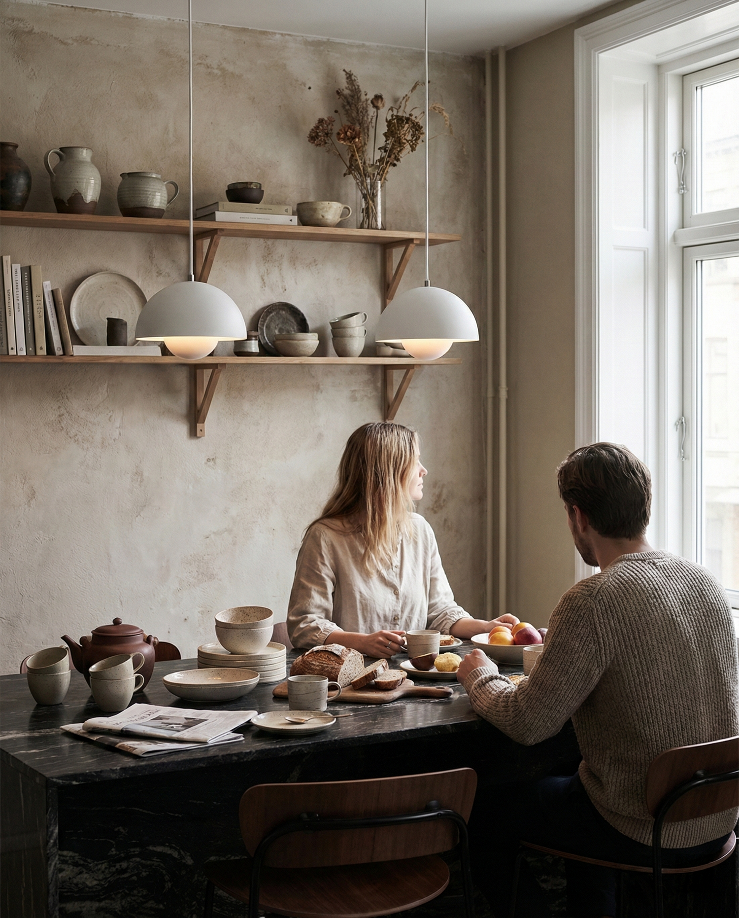 Suspension design Nedo blanc métal style scandinave par korven studio moderne.